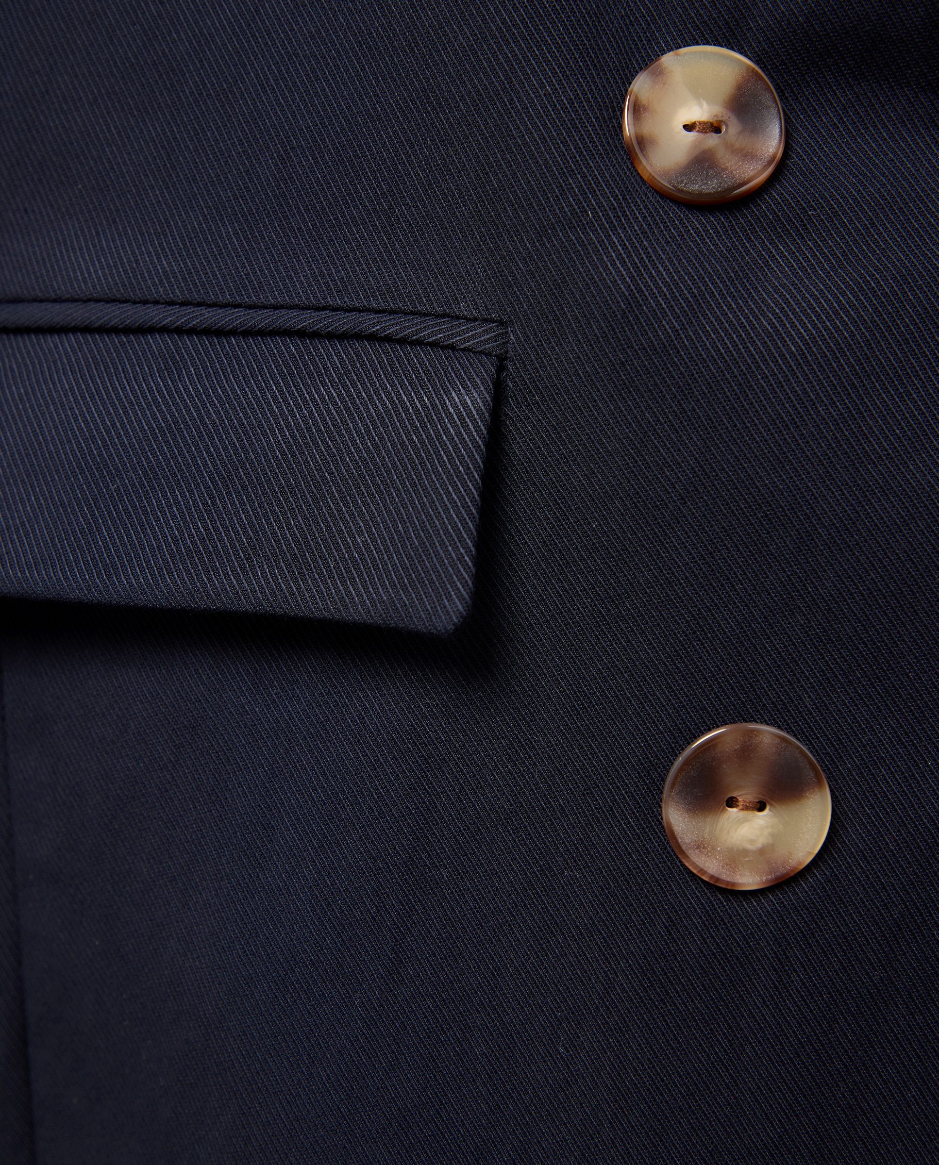 Blazer Liso de Crinkle Cruzado Azul-marinho-6