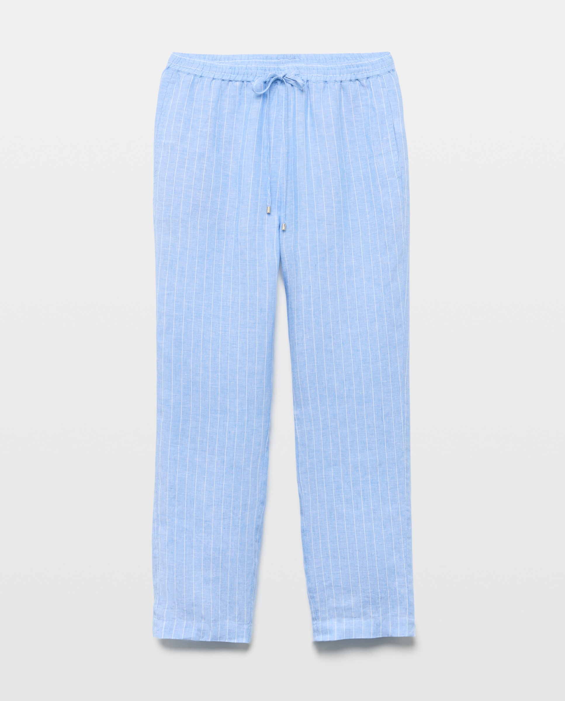 Joggers Lisas de Linho Azul-4