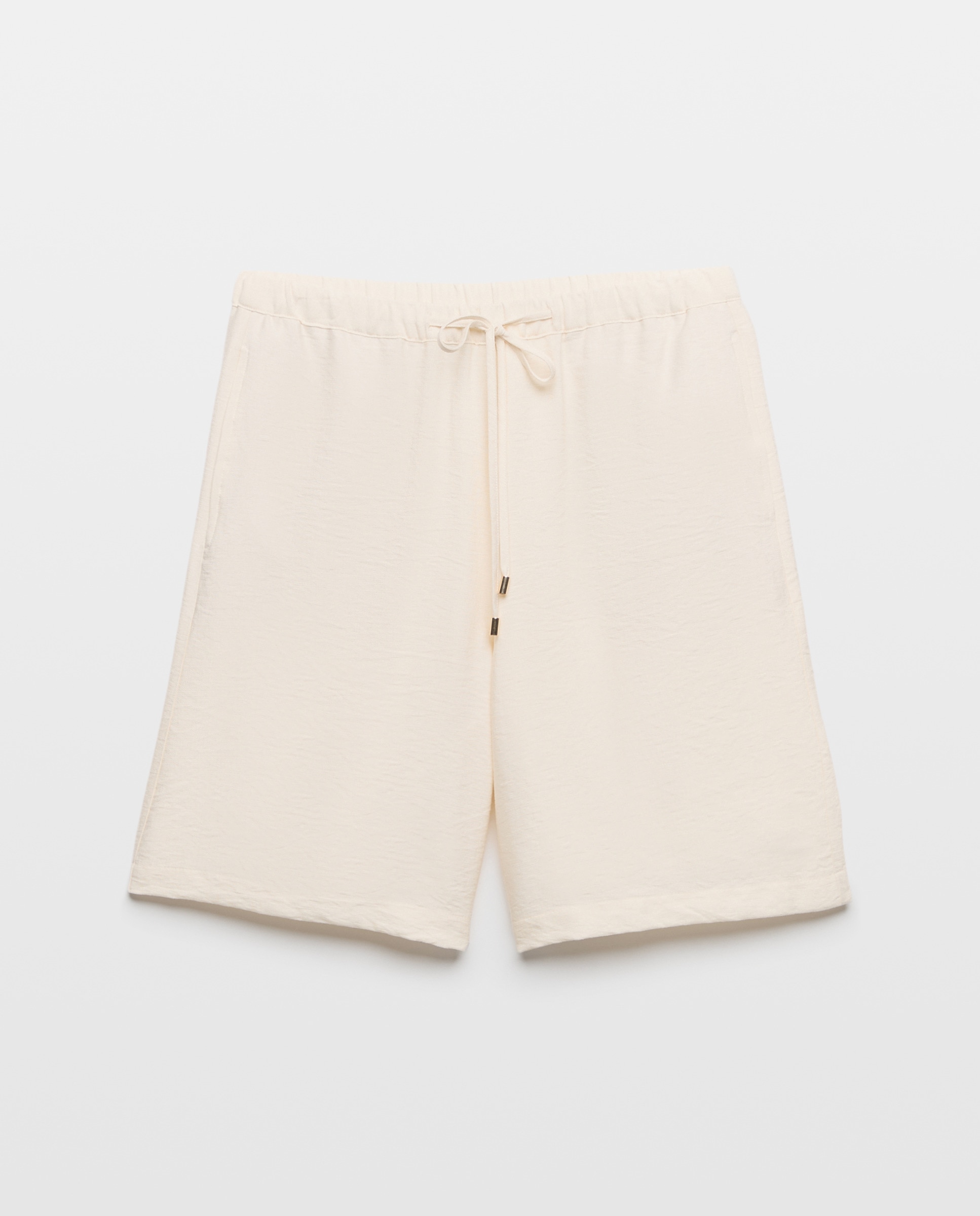 Bermudas Lisas de Viscose 120 Cru-4