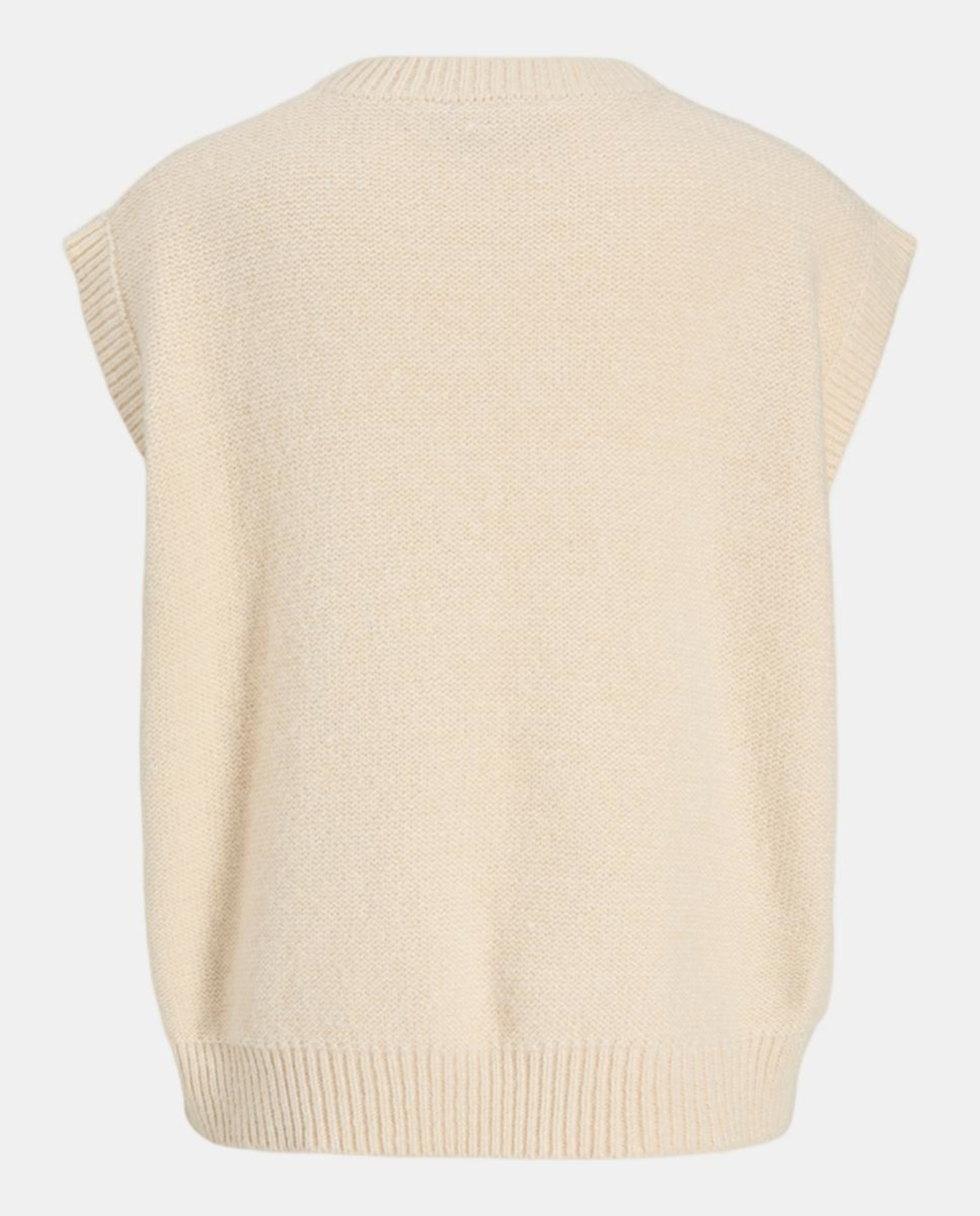 Colete de malha Creme-5