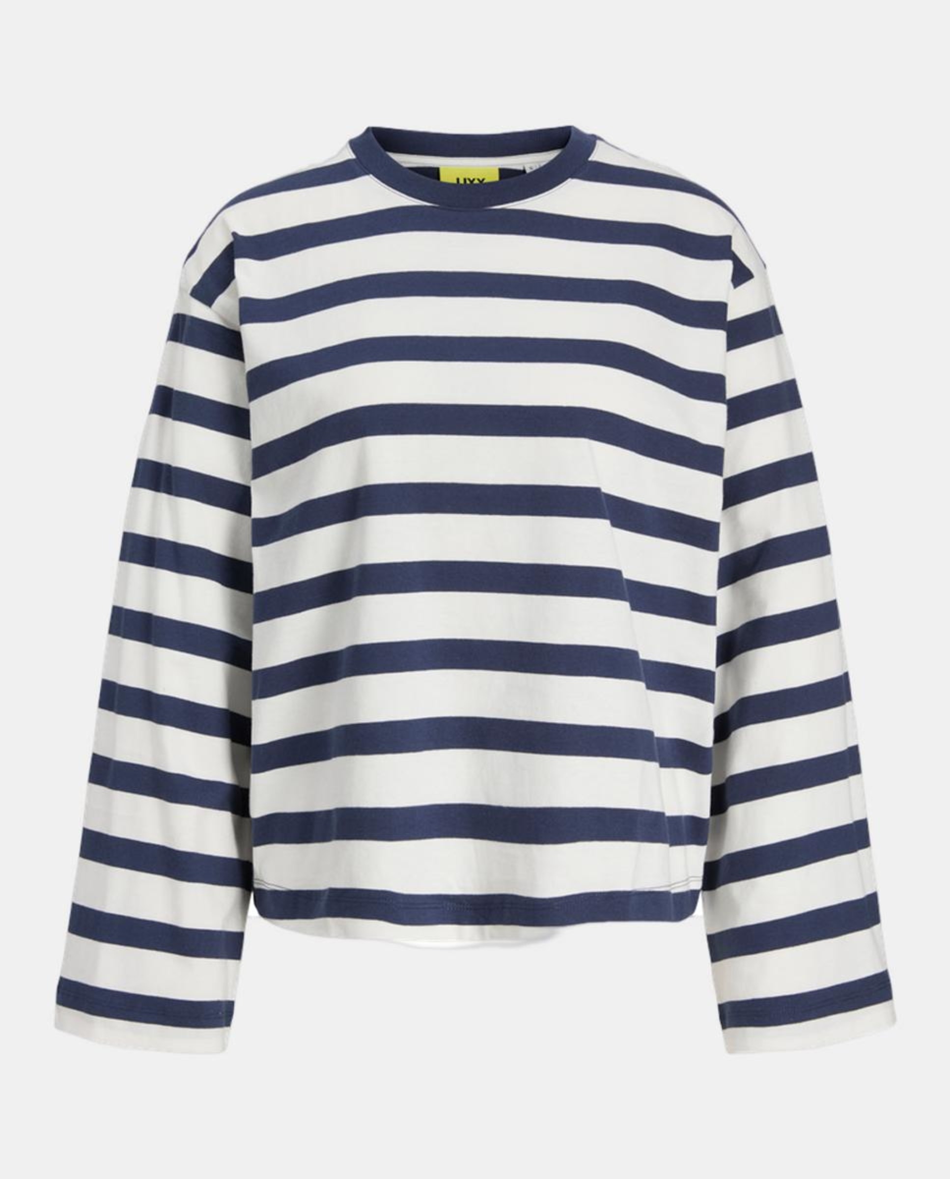 T-shirt às Riscas Oversize Azul-4