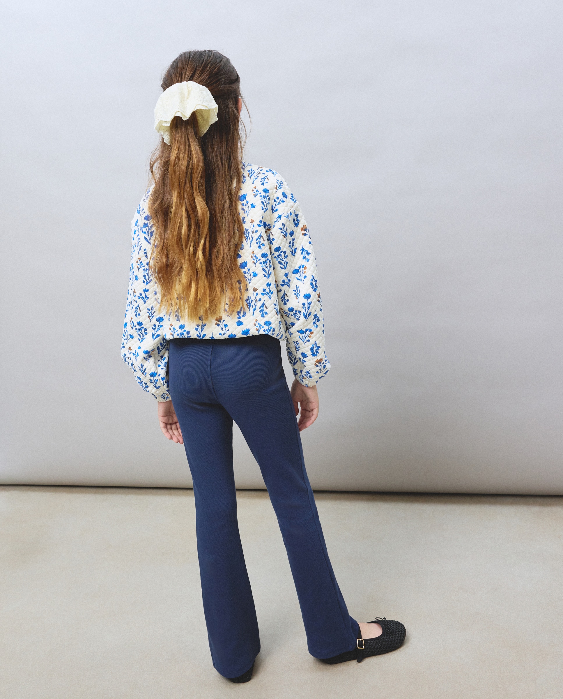 Leggings Flare Rib Kids El Corte Inglés Azul-marinho-3