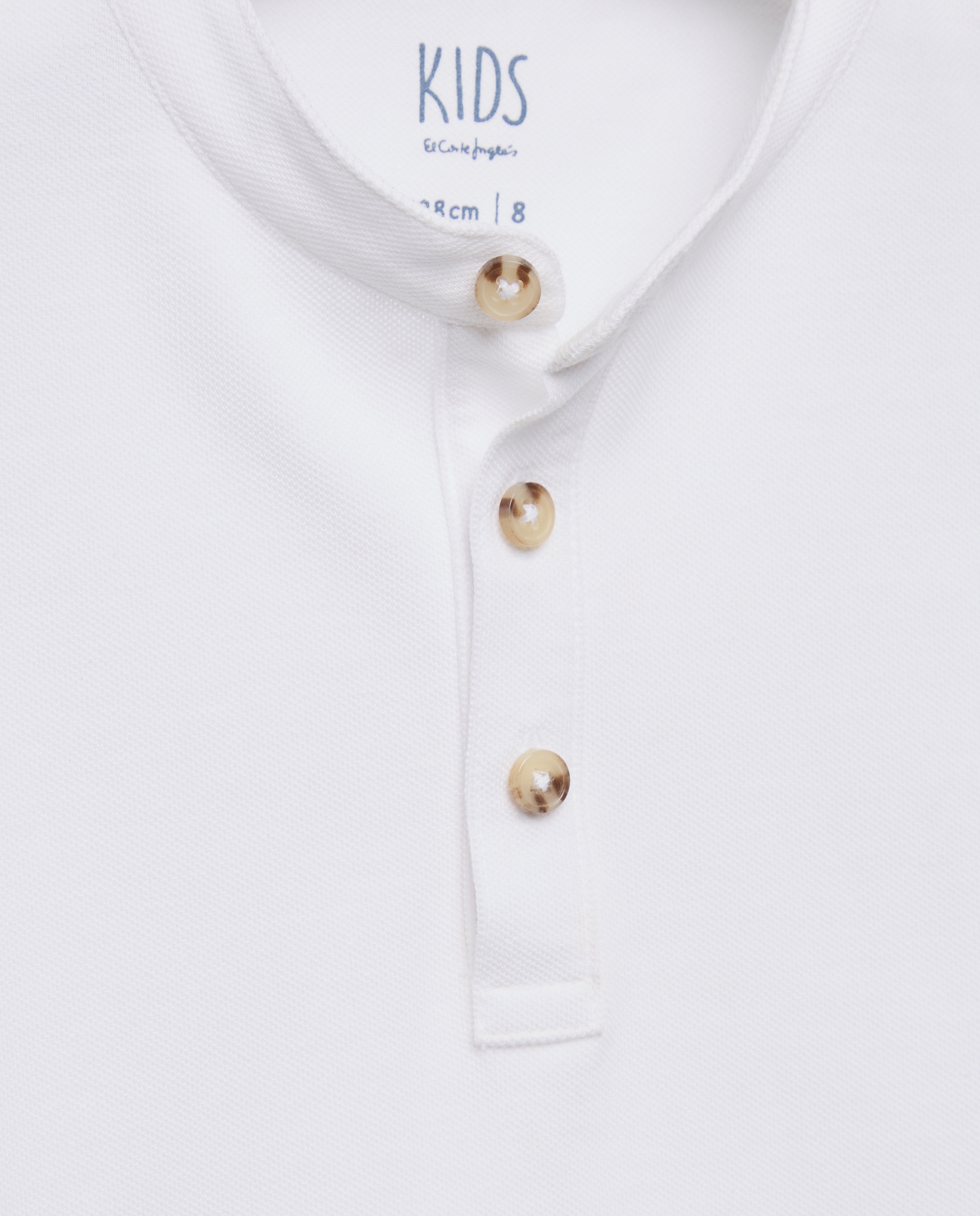 Polo com Manga Curta e Gola à Padre Branco-5