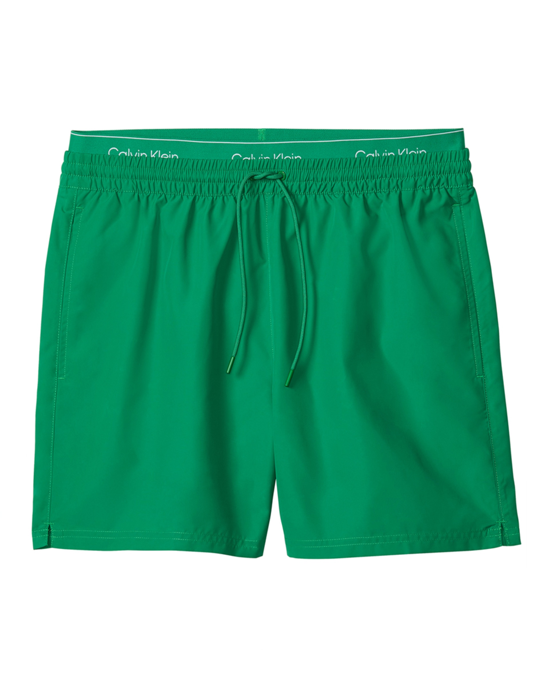 Calções de Banho Médios com Cós Duplo Verde-6