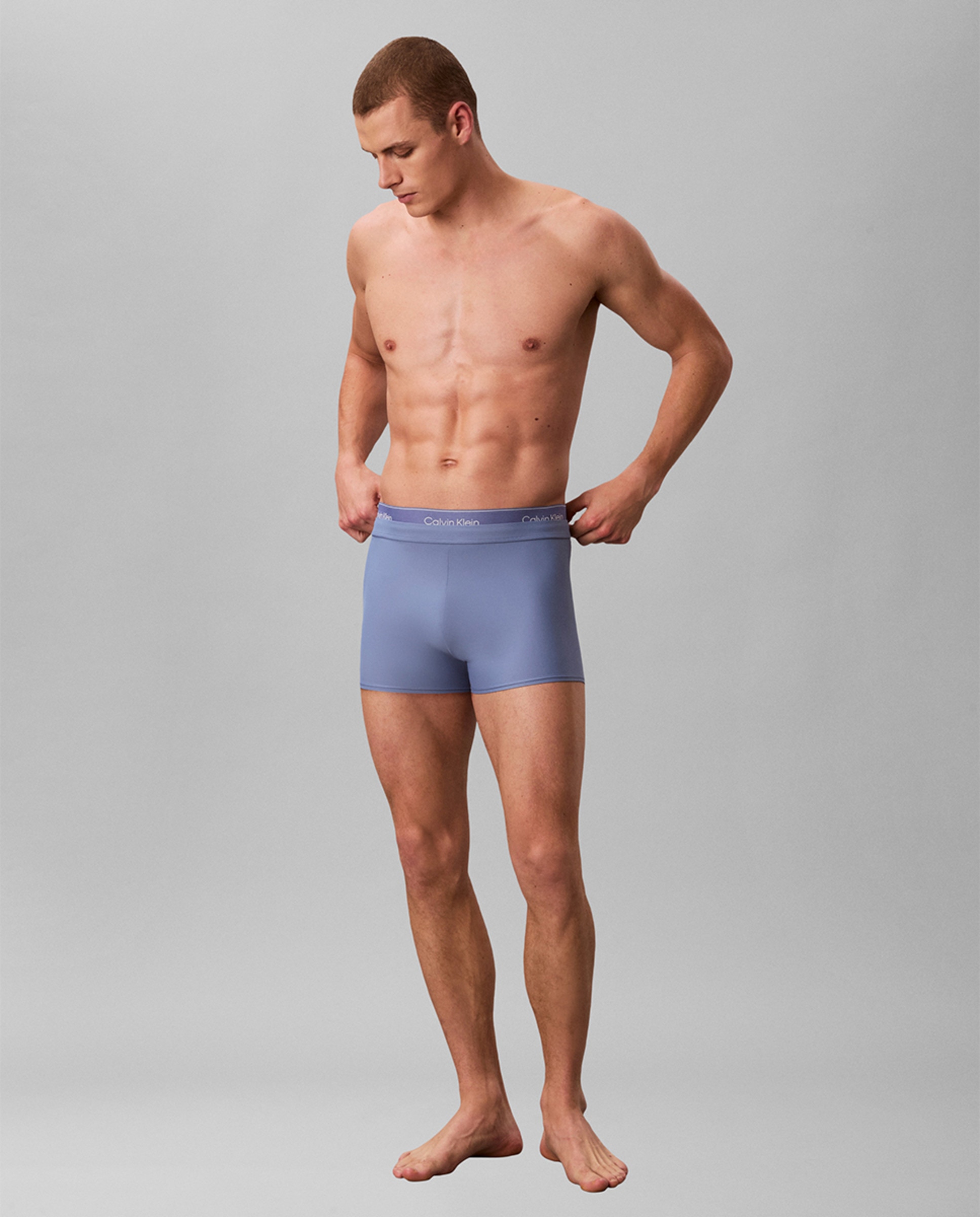 Calções de Banho Justos Azul-5