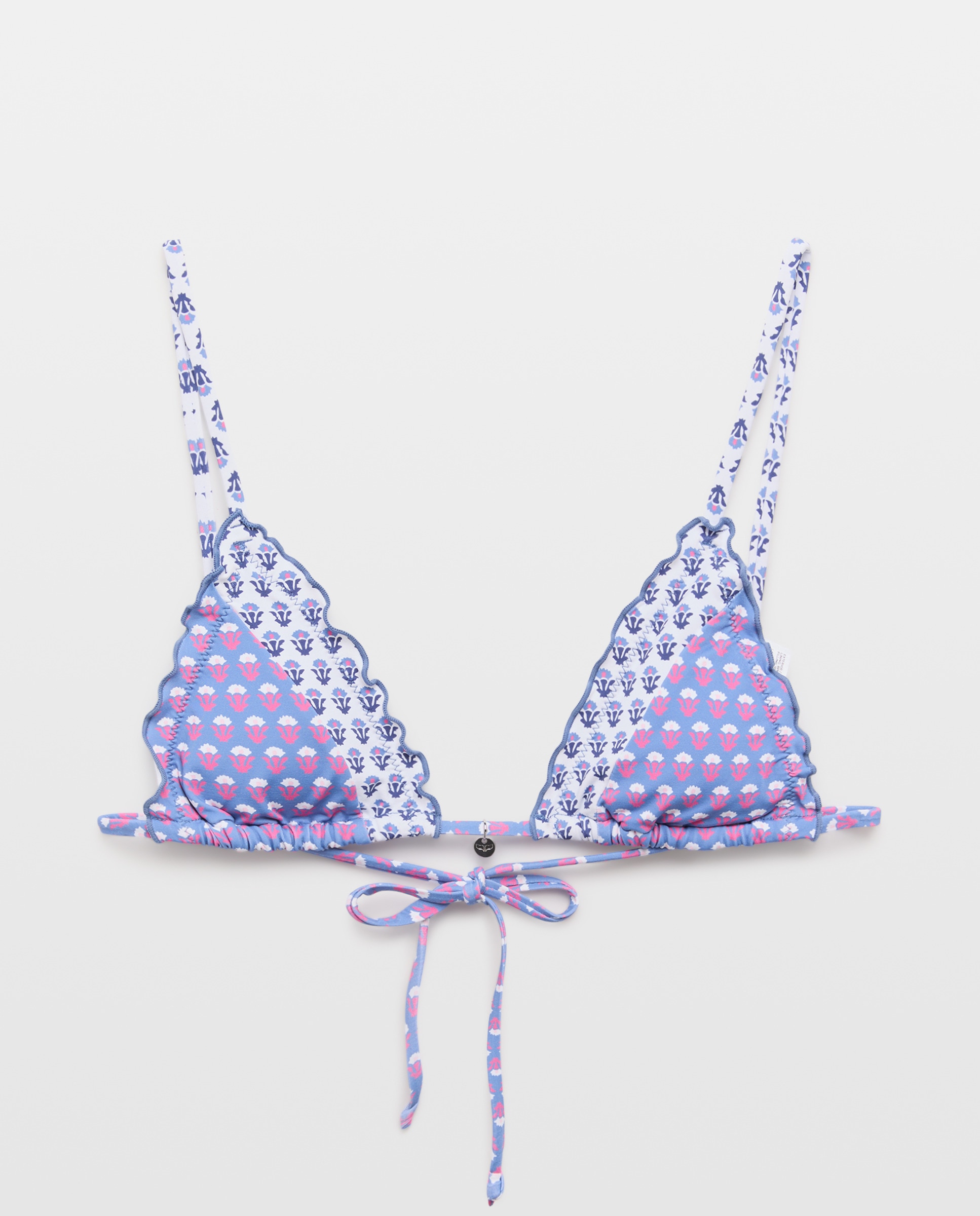 Top de Biquíni com Patch 400 Azul-4