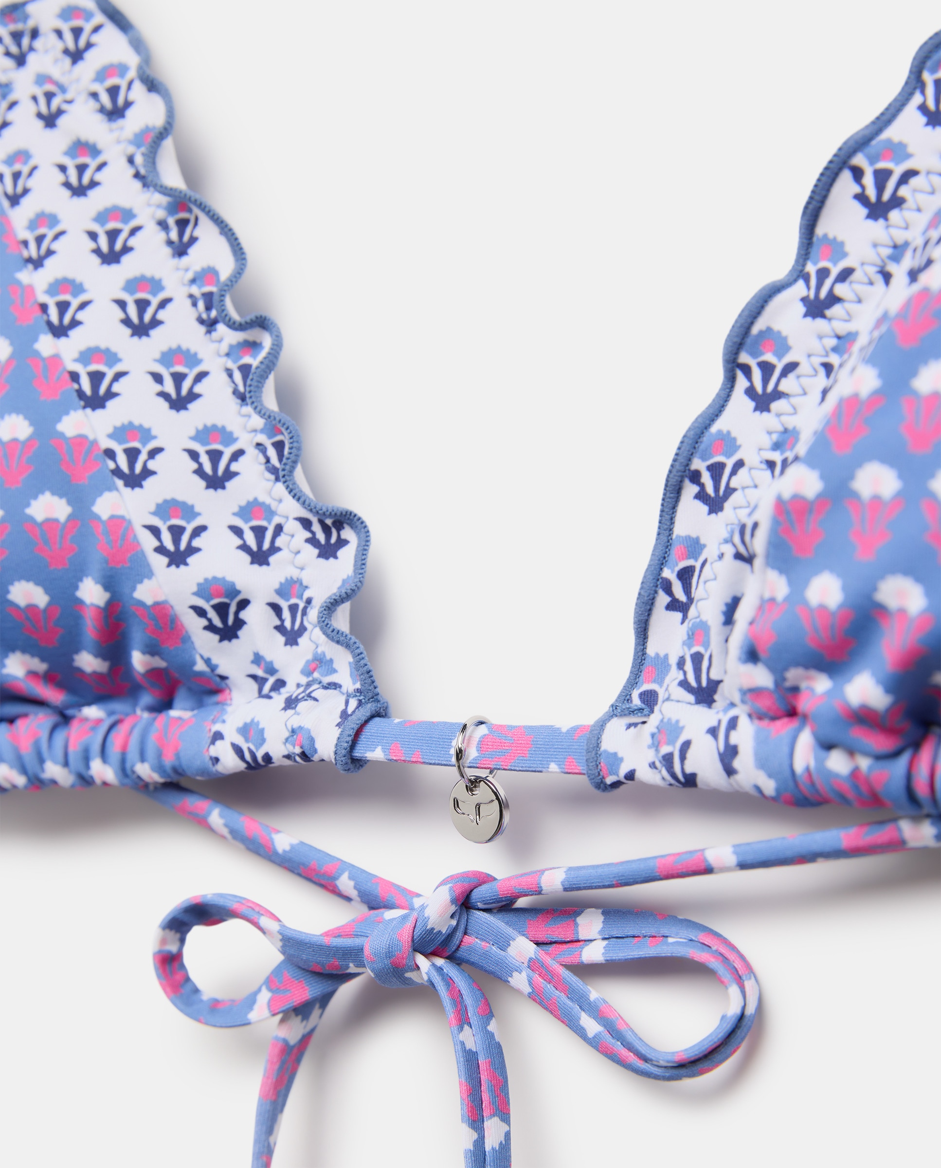 Top de Biquíni com Patch 400 Azul-5