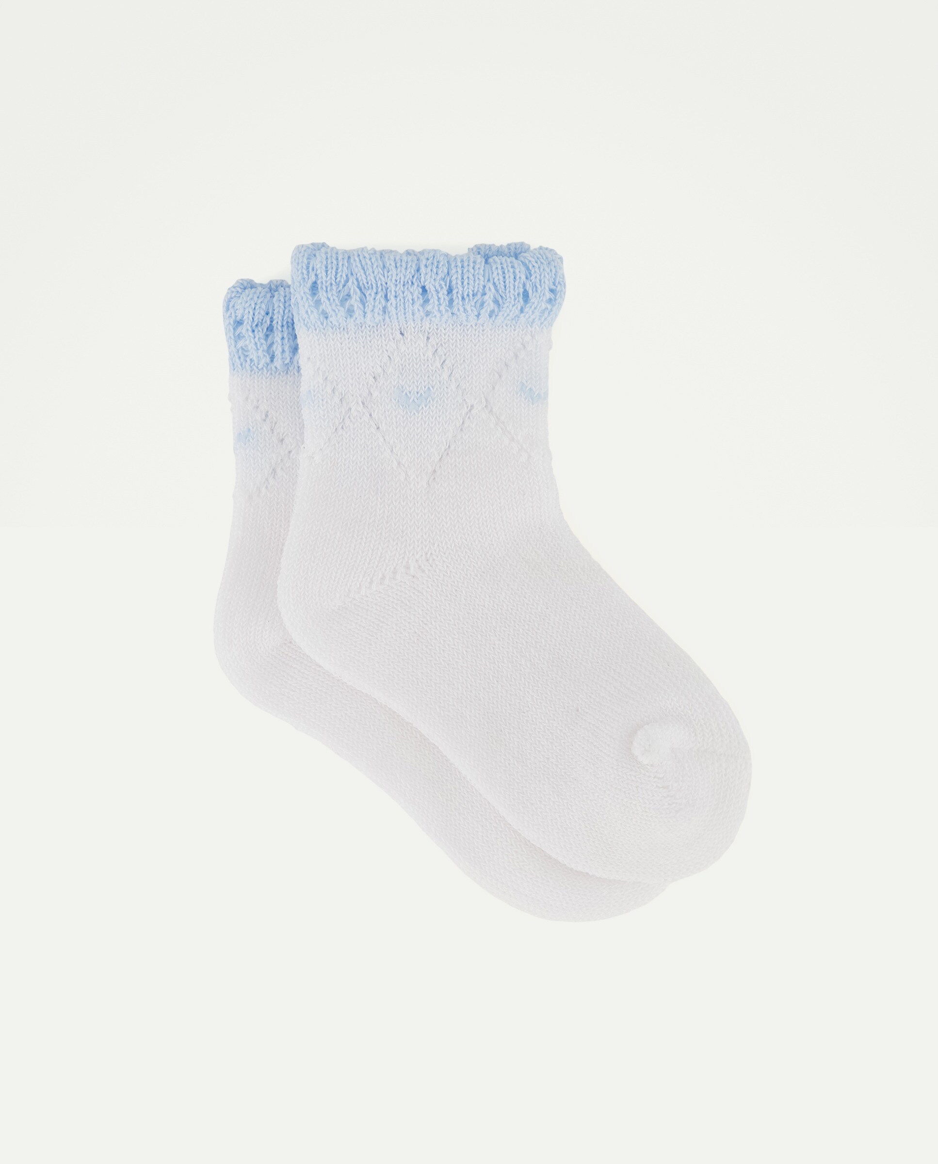 Meias de Cerimónia de Bebé com Contraste no Punho 400 Azul-1
