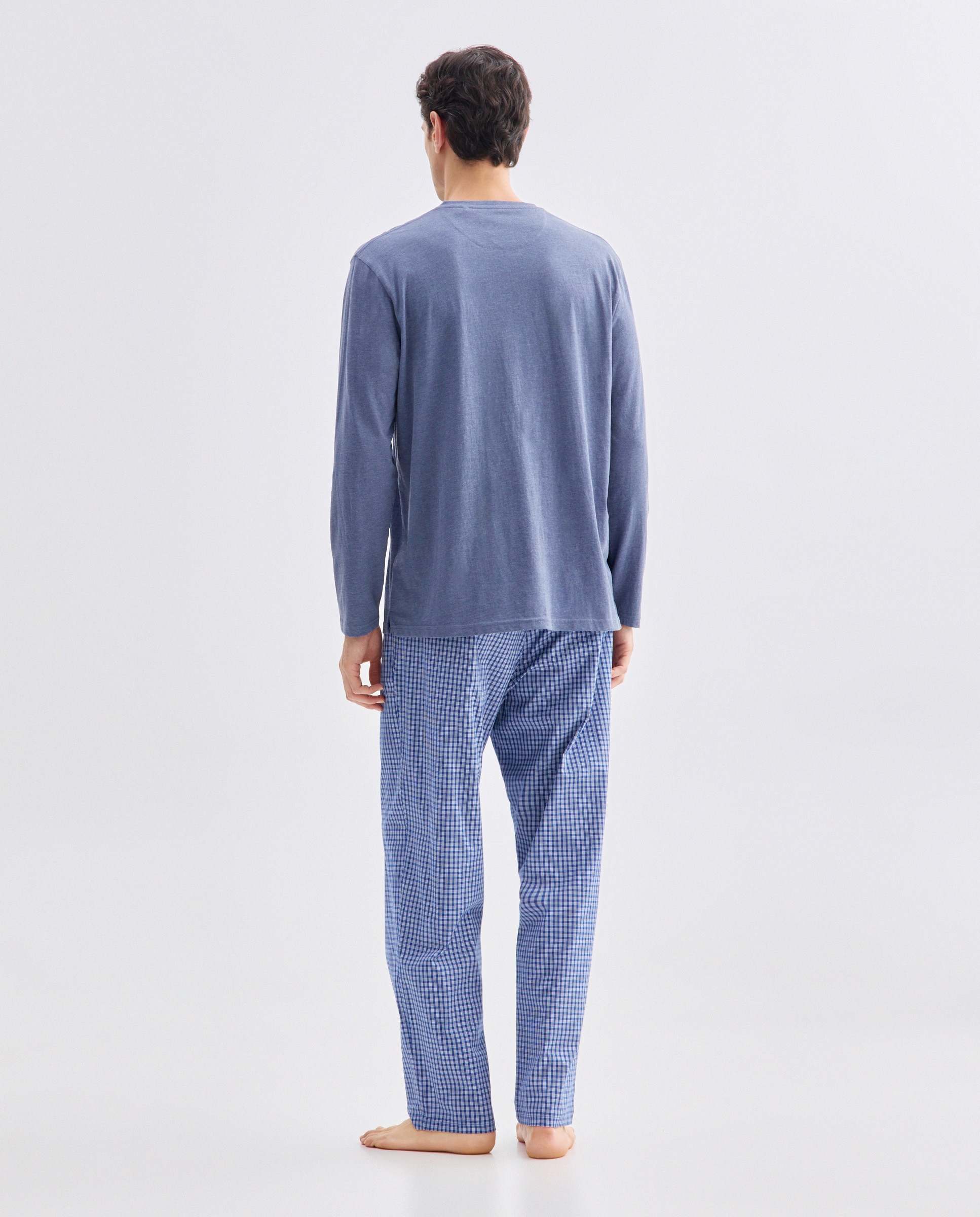 Pijama Misto Comprido Azul-marinho-2