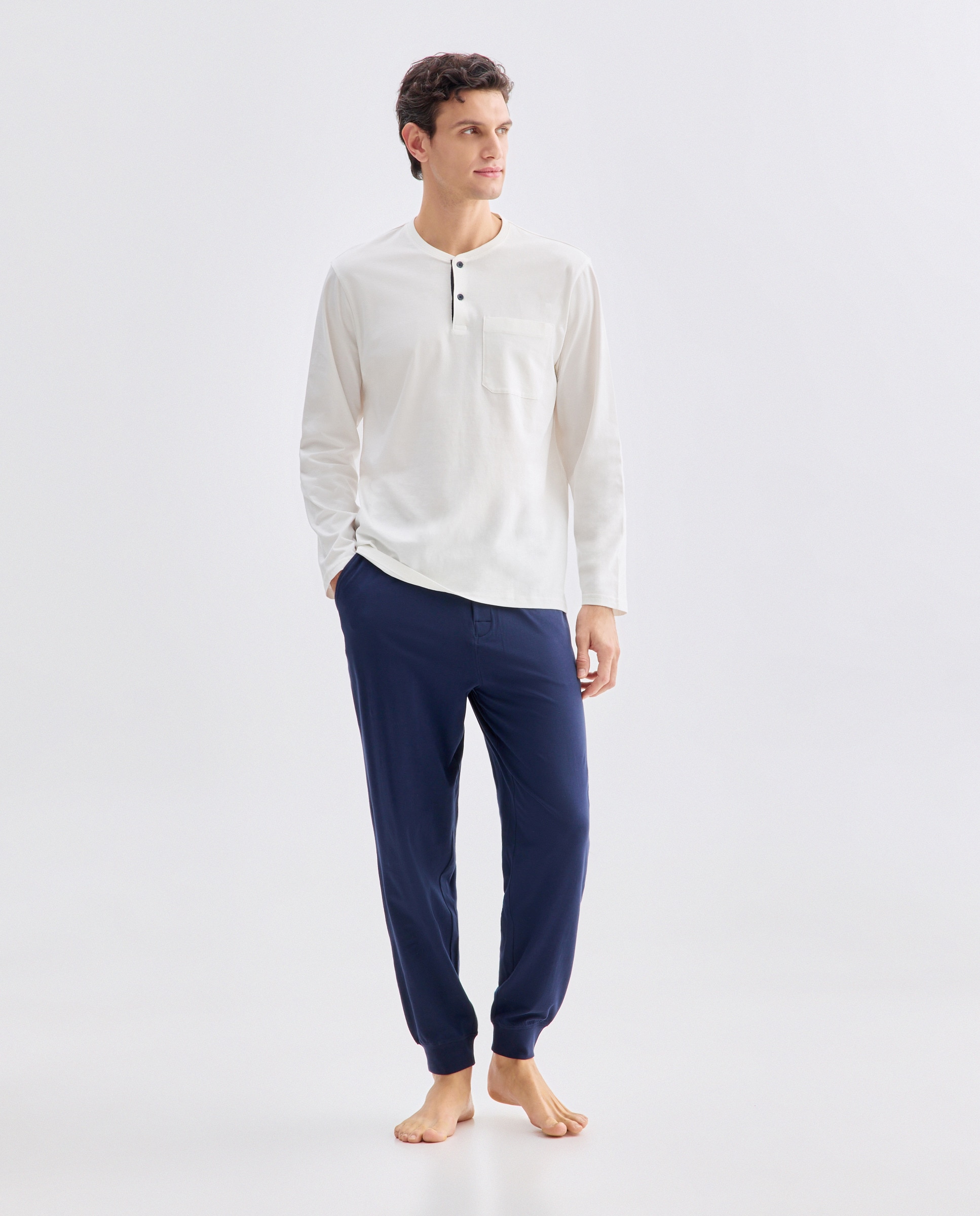 Pijama Comprido com Fantasia Branco-1