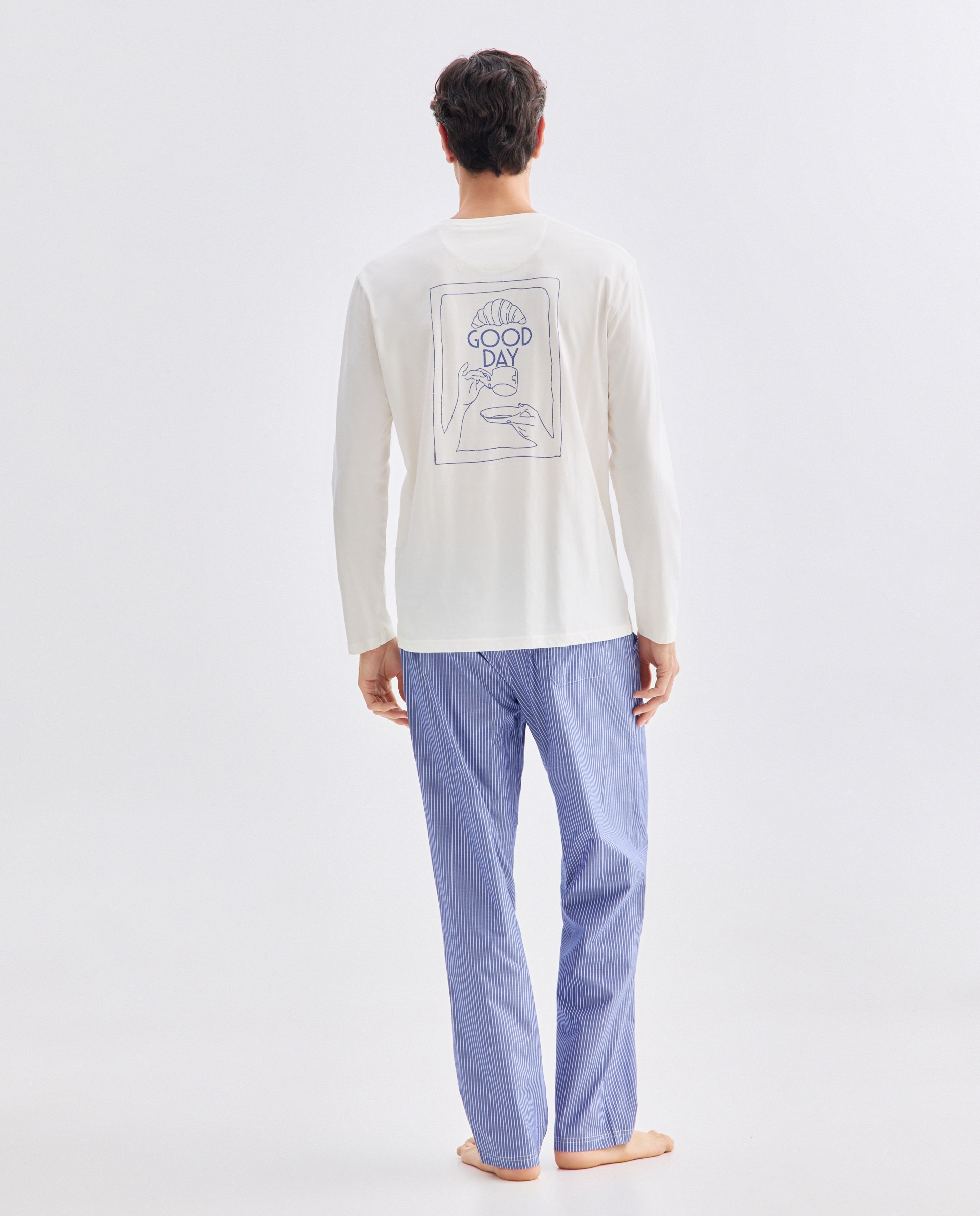 Pijama Misto Comprido Azul-marinho-2