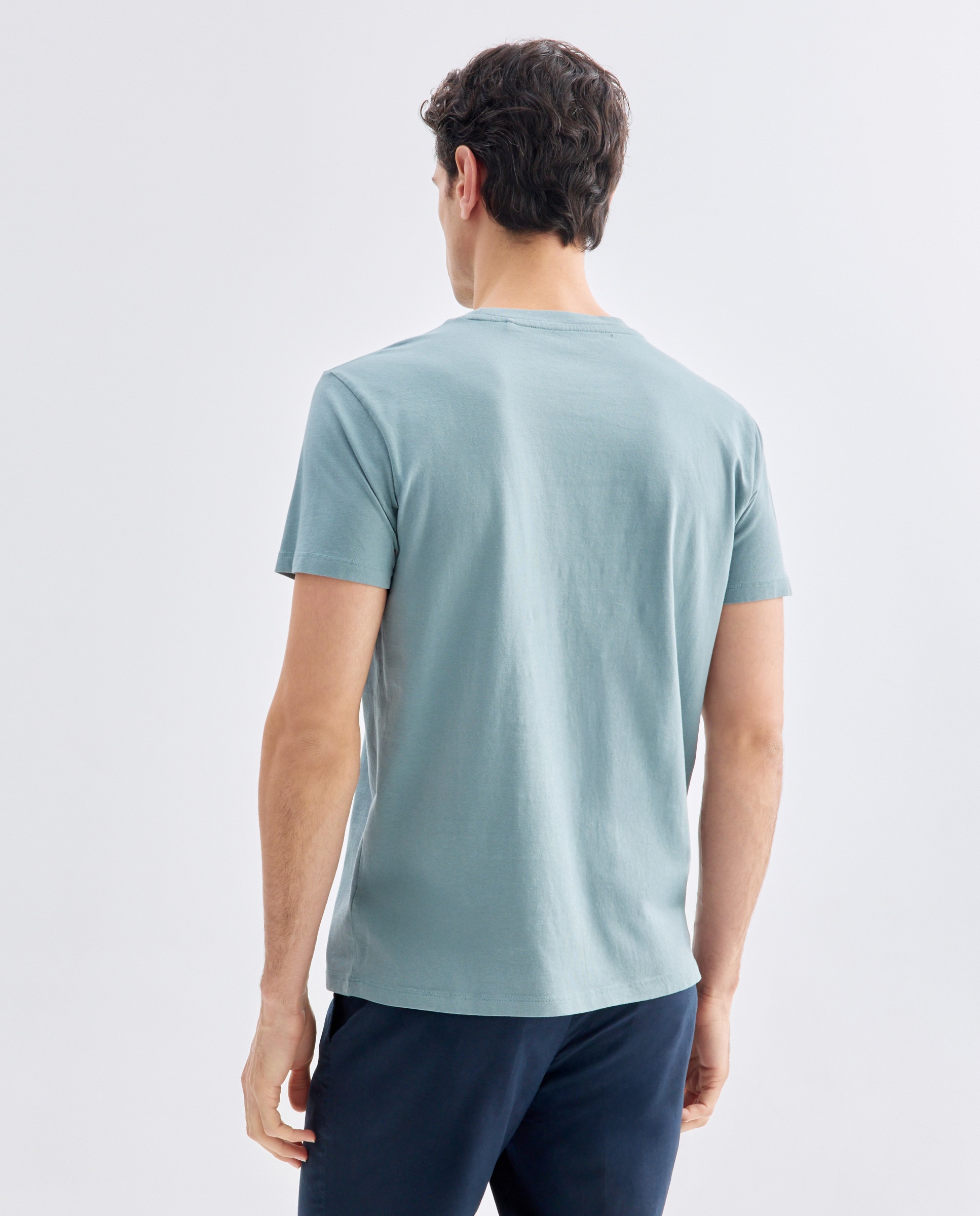 Camiseta de hombre manga corta Endless Blue Ocean 430 Azul oscuro-3