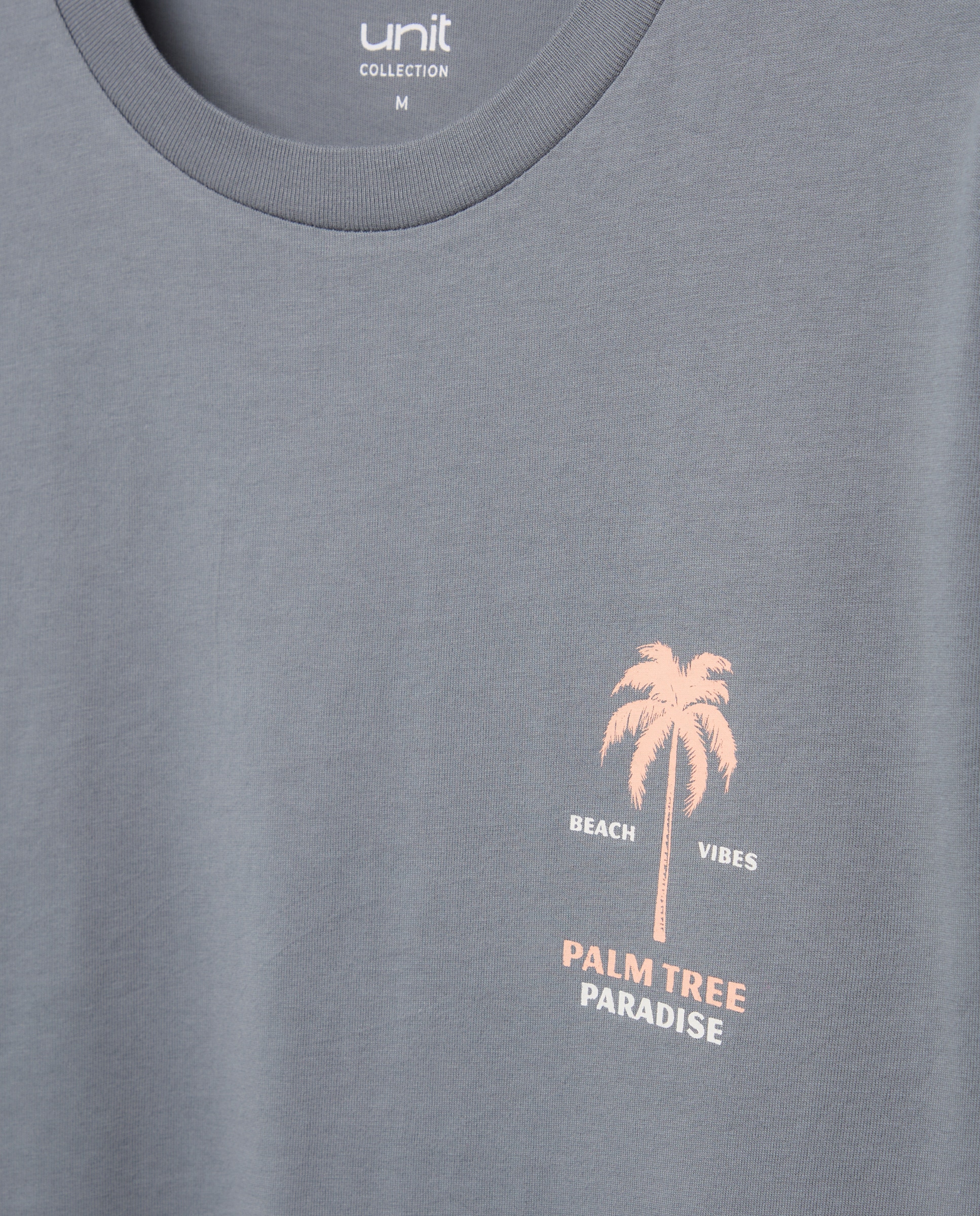 Camiseta de hombre manga corta PALM TREE PARADISE 400 Azul-5