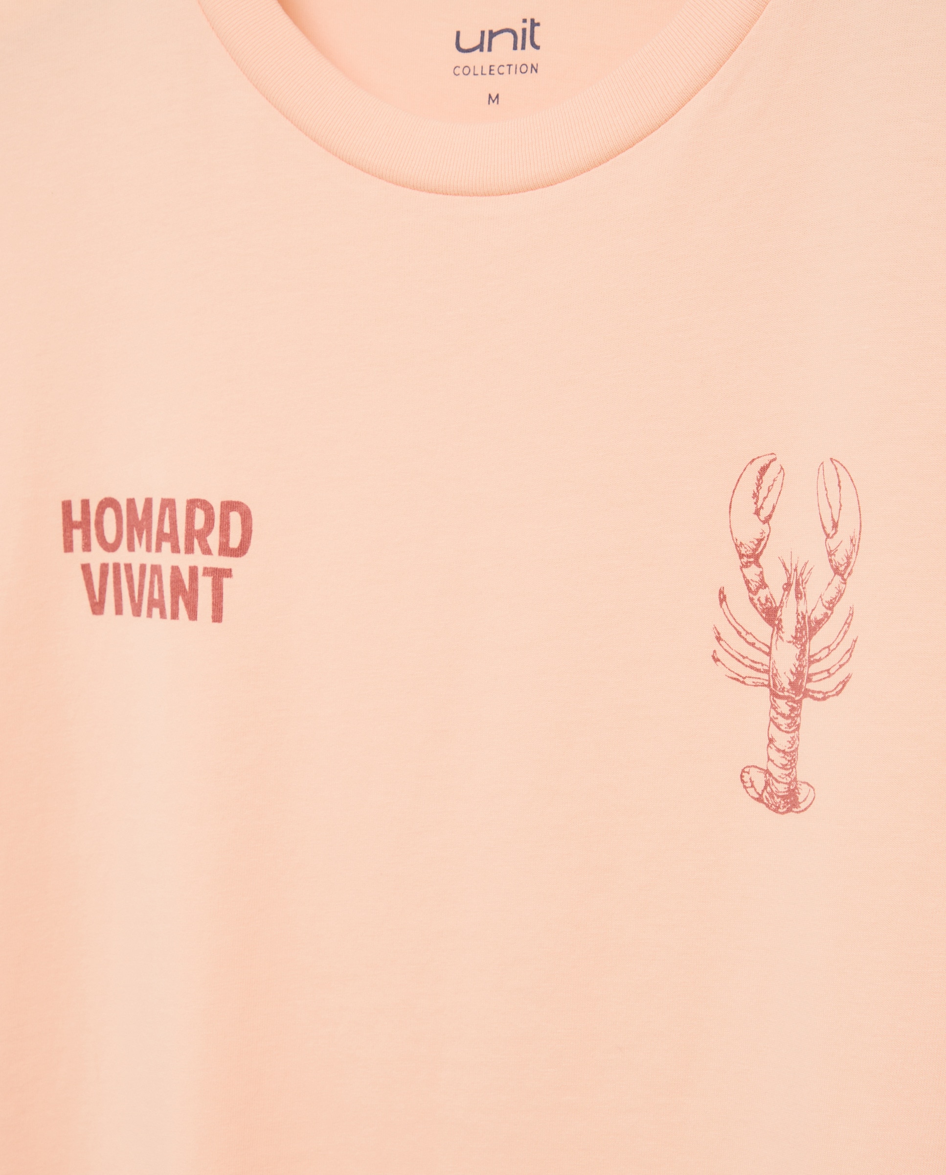 Camiseta de hombre manga corta HOMARD VIVANT 660 Naranja-5