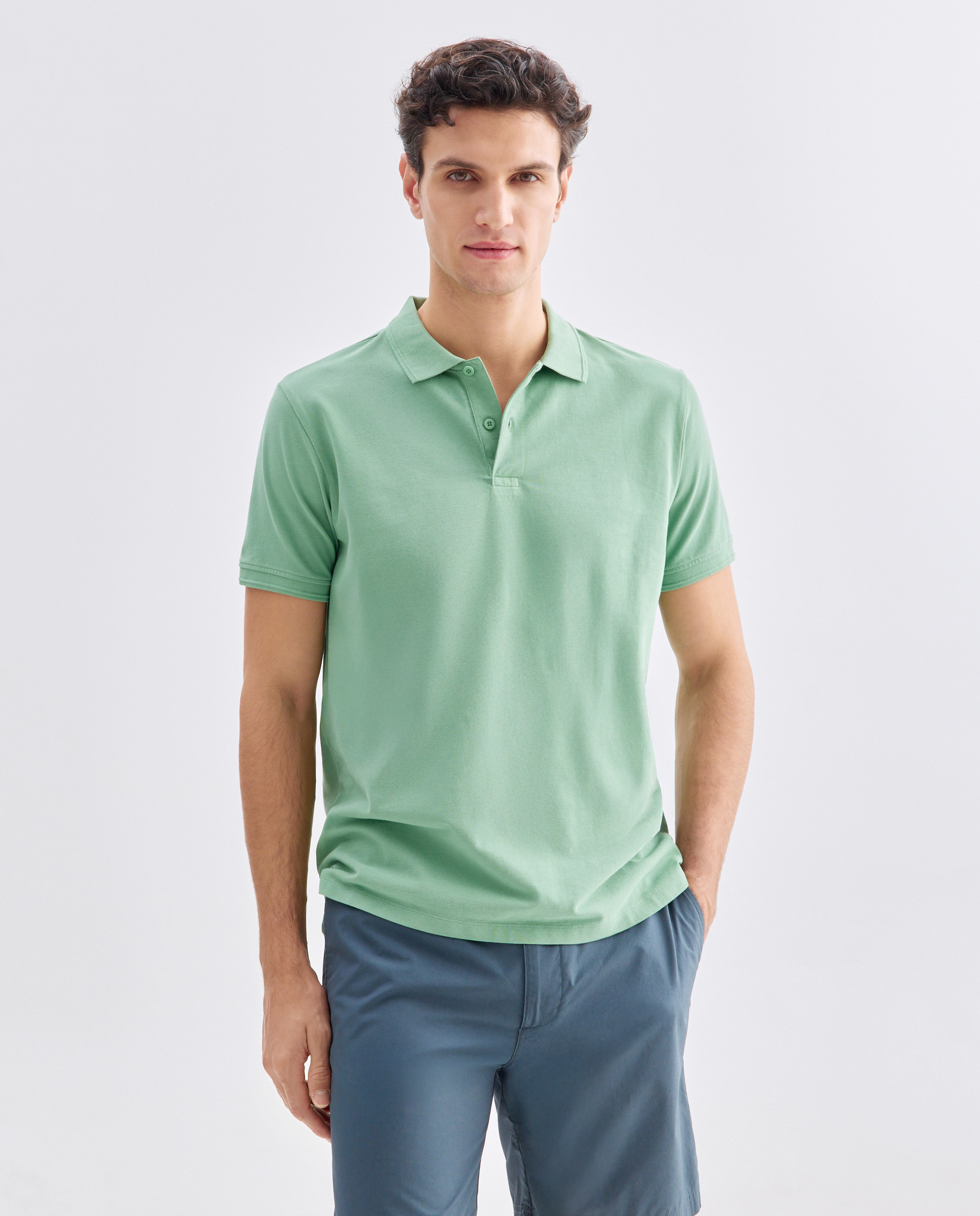 Imagen 0 de Polo manga corta piqué lavado