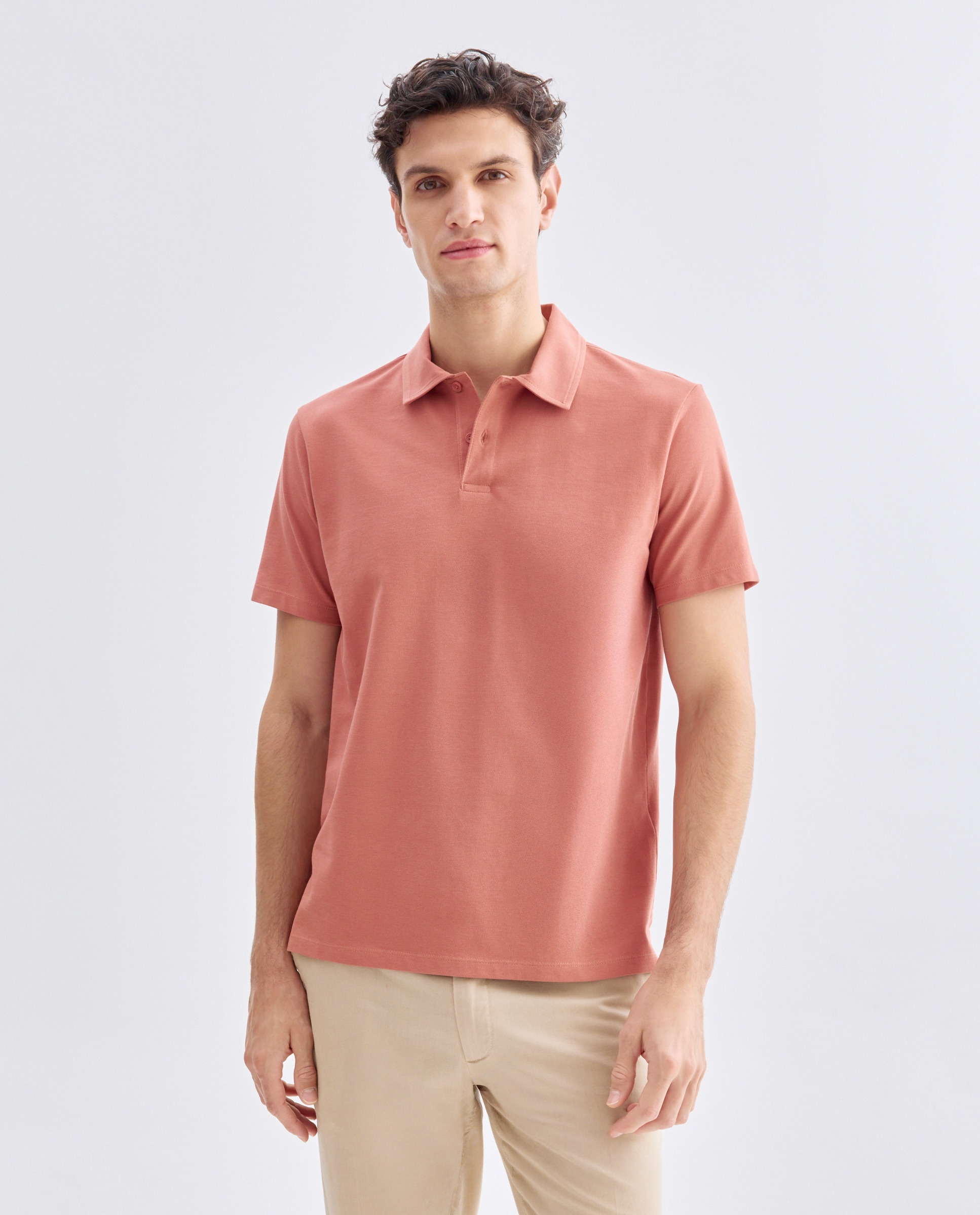 Imagen 0 de Polo manga corta piqué efecto lavado