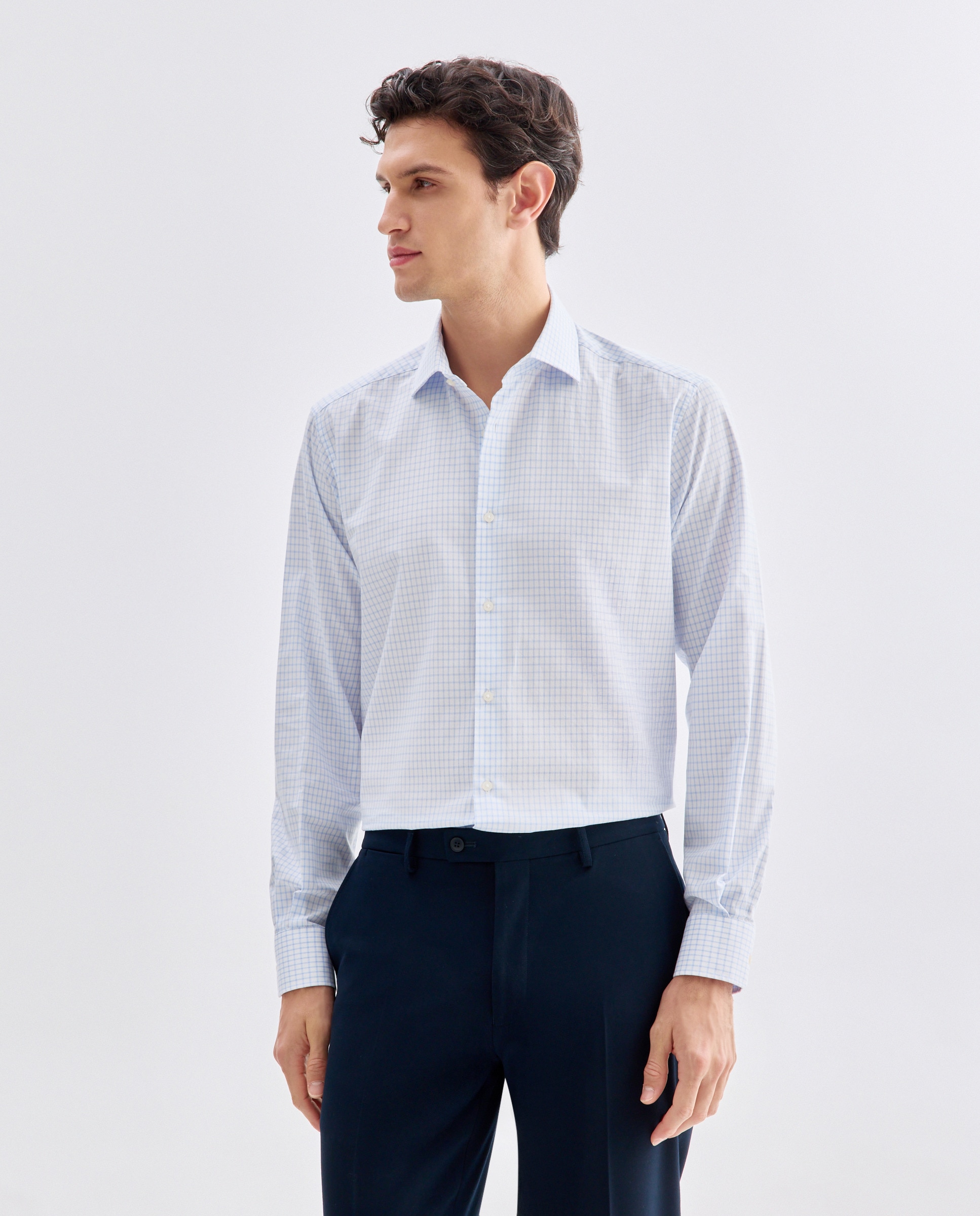 Imagen 0 de Camisa vestir hombre cuadros slim fit