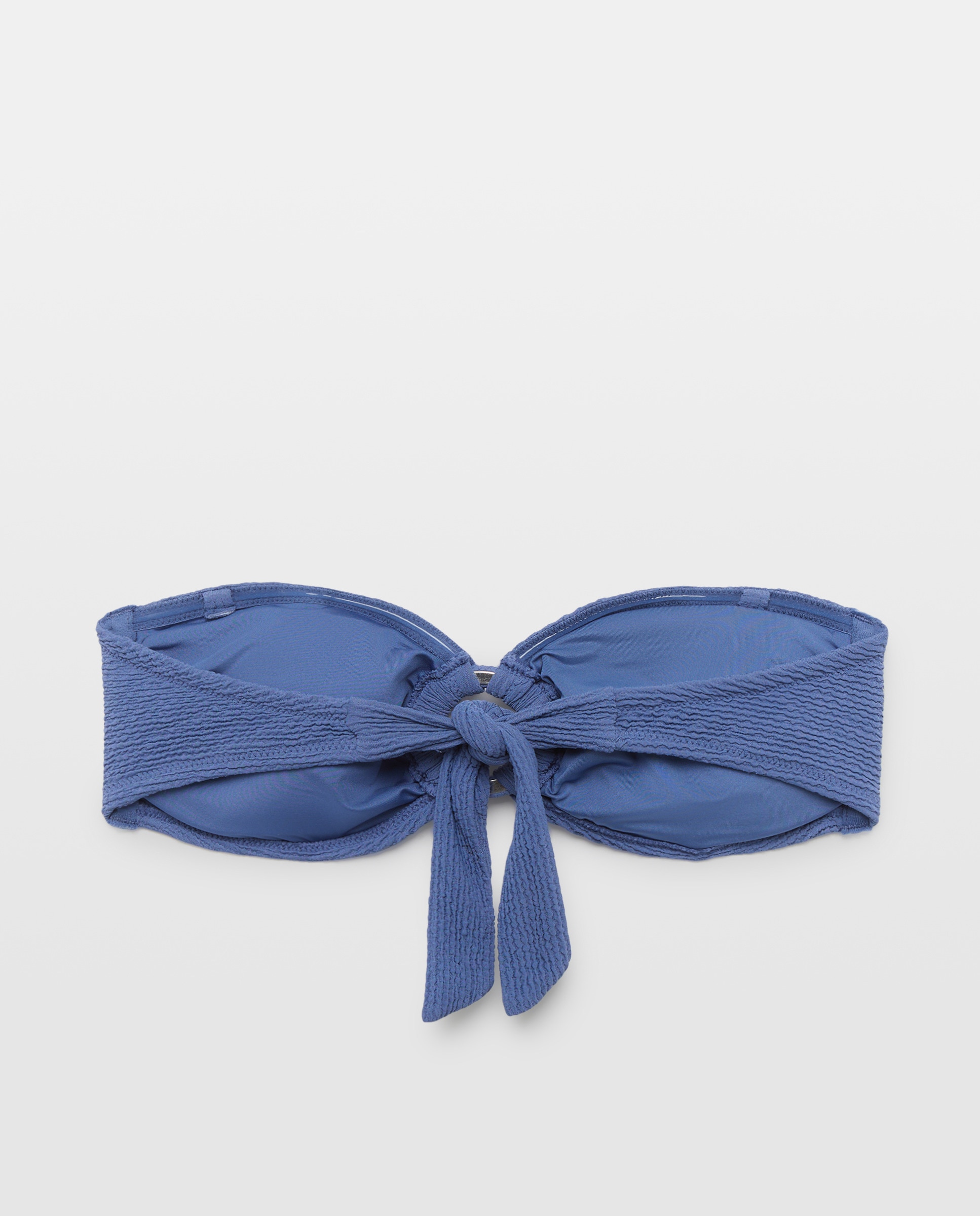 Top de Biquíni com Textura e Detalhe de Argola 440 Azulão-4