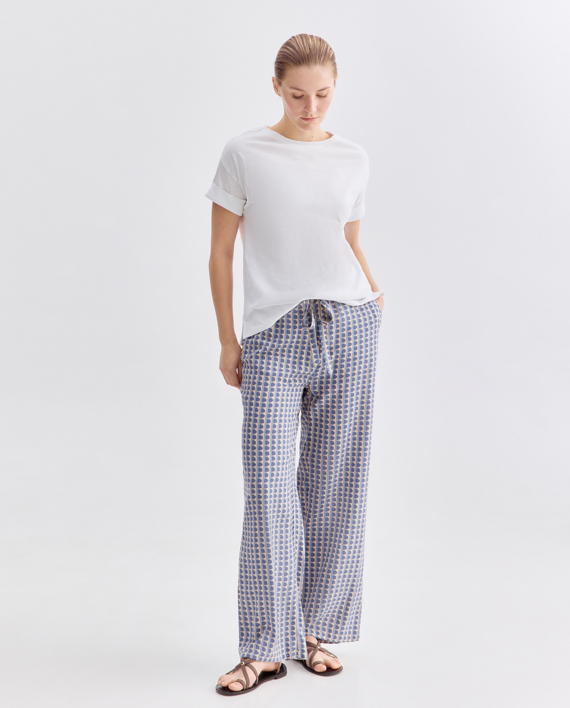 Imagen 0 de Pantalón de mujer wide-leg estampado