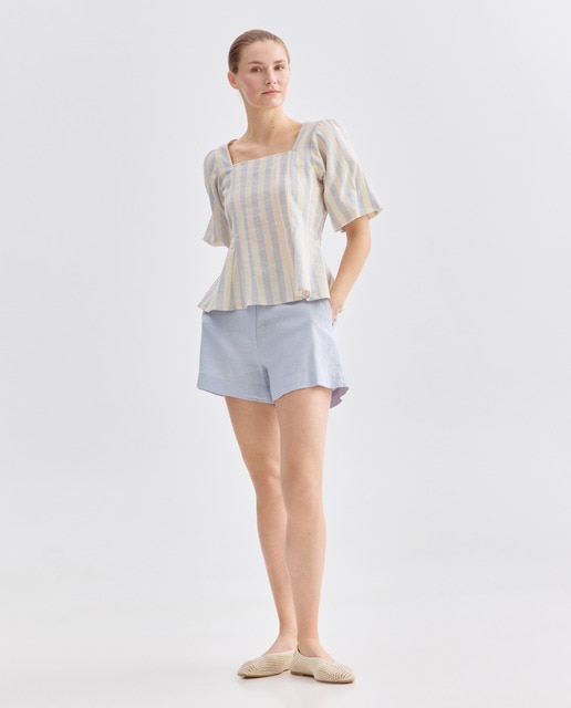 Imagen 0 de Pantalón de mujer corto con lino