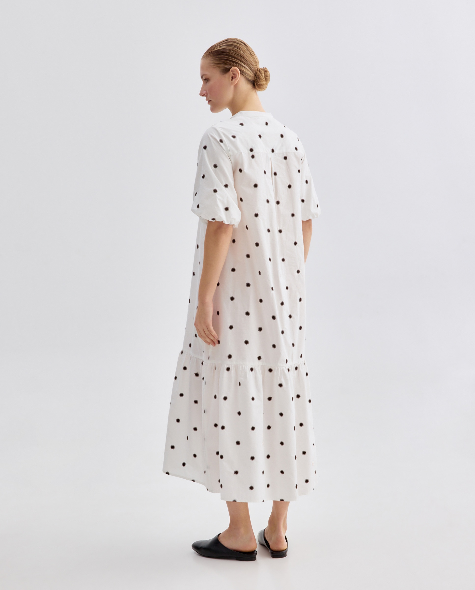 Vestido bordado de mujer Blanco-3