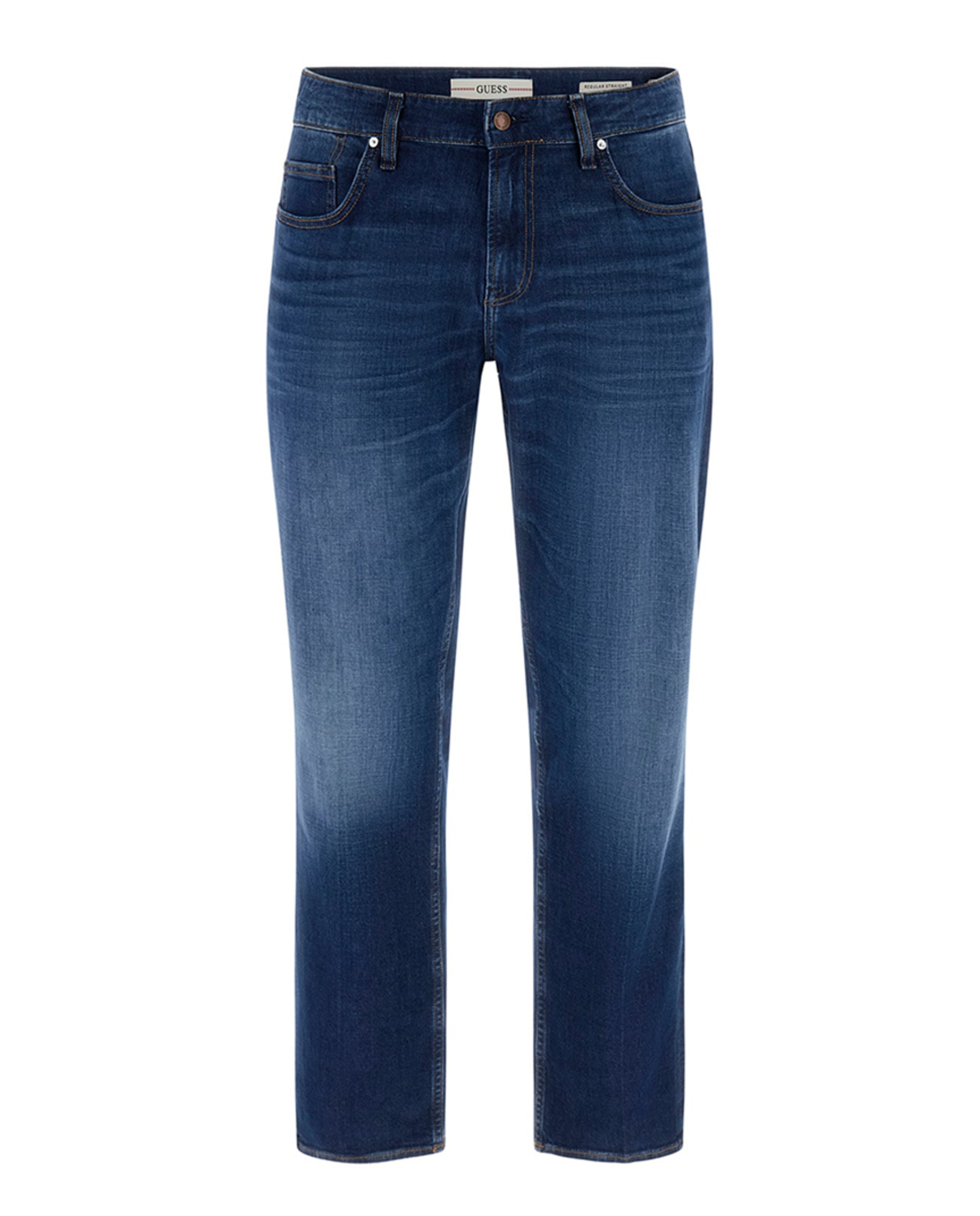 Jeans regular de homem Azul-5
