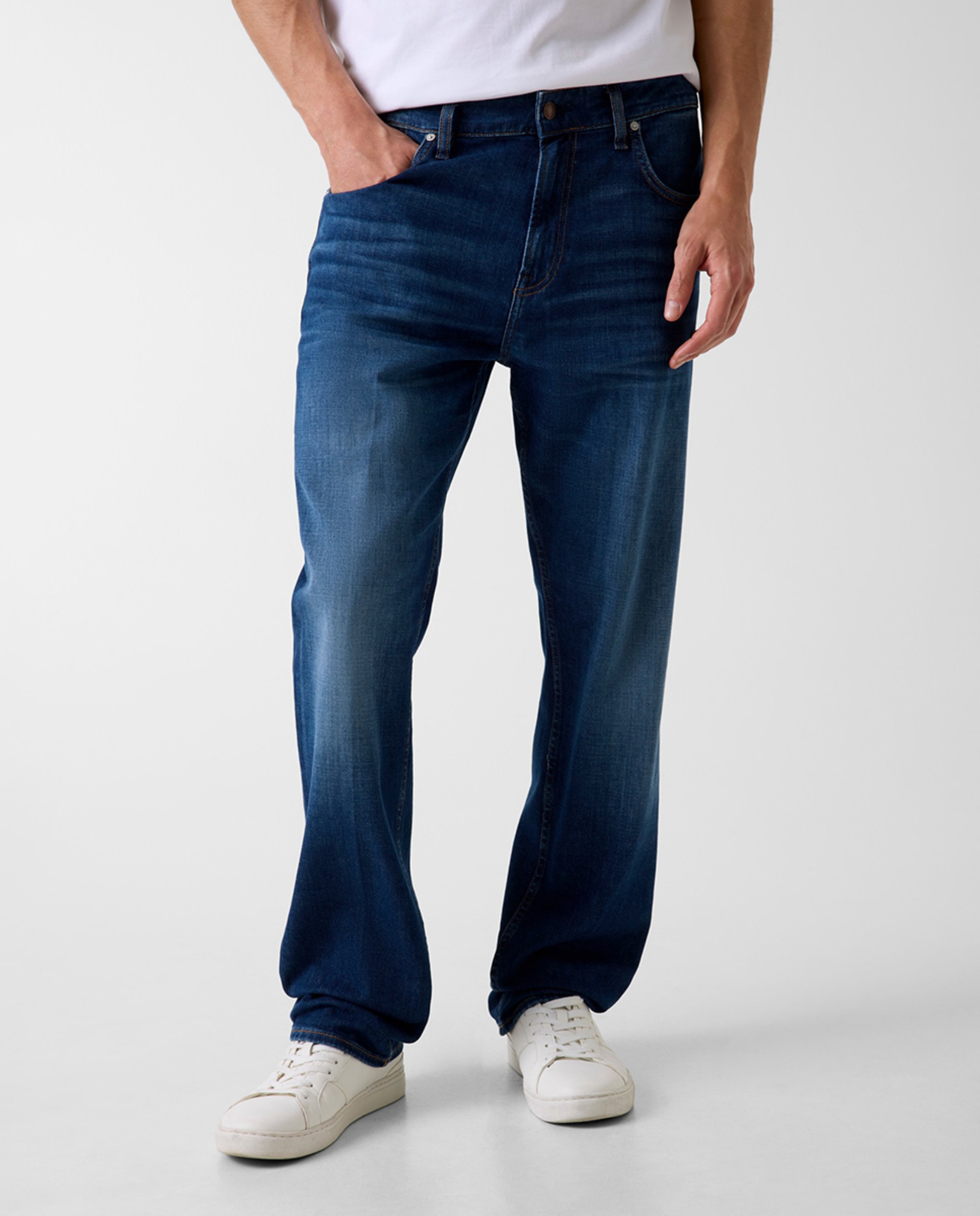 Jeans regular de homem Azul-2