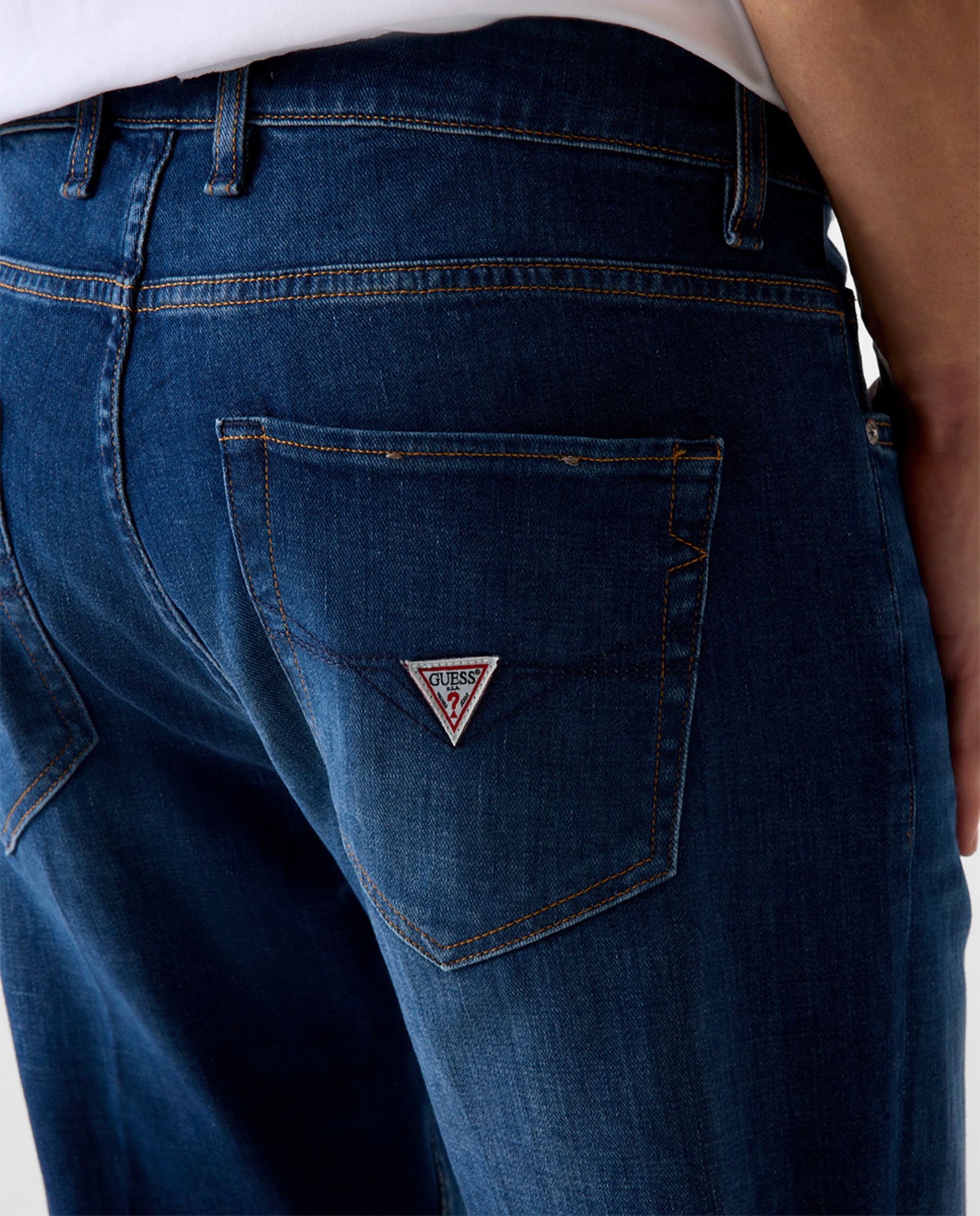 Jeans regular de homem Azul-4