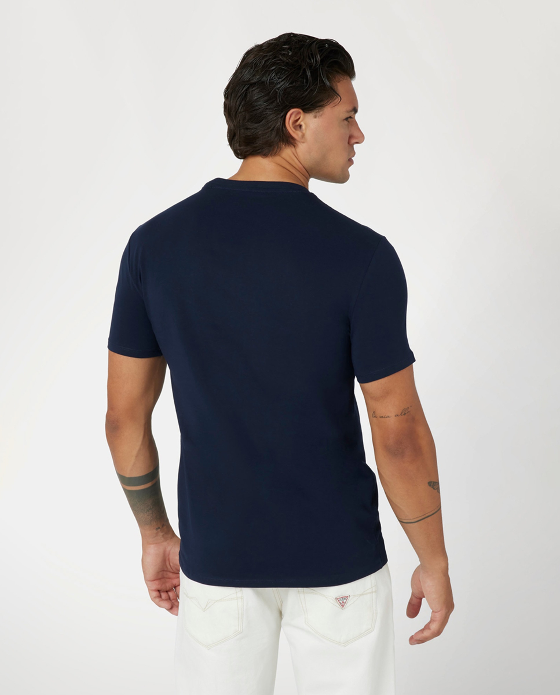 T-shirt de Manga Curta Azul-marinho-2