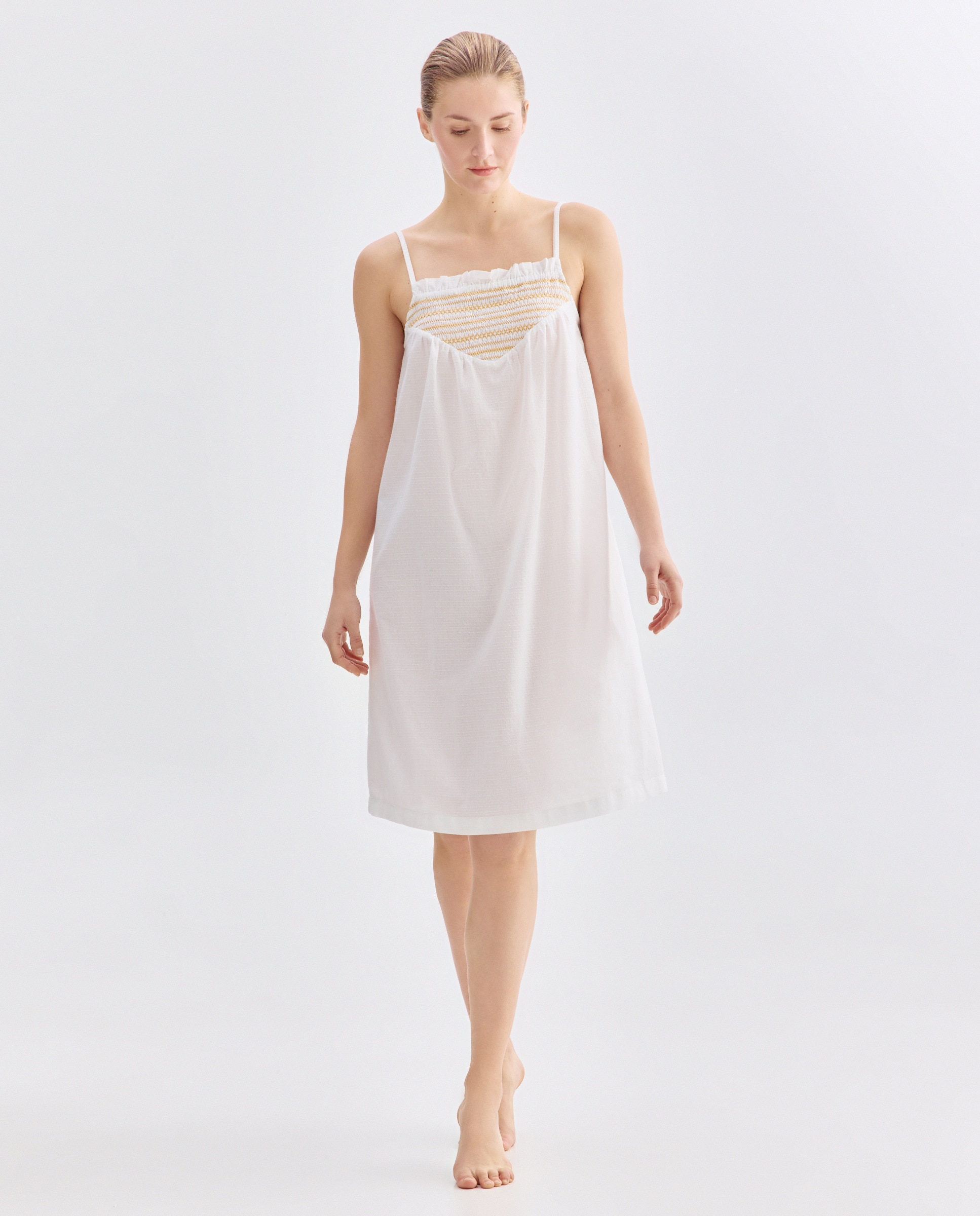 Imagen 0 de Camisón mujer algodón pechera fruncida