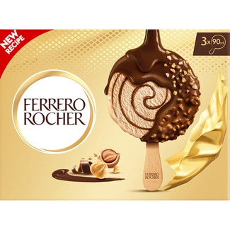 bombón helado de avellana cubierto con chocolate 3 unidades estuche 270 ml - Ferrero Rocher