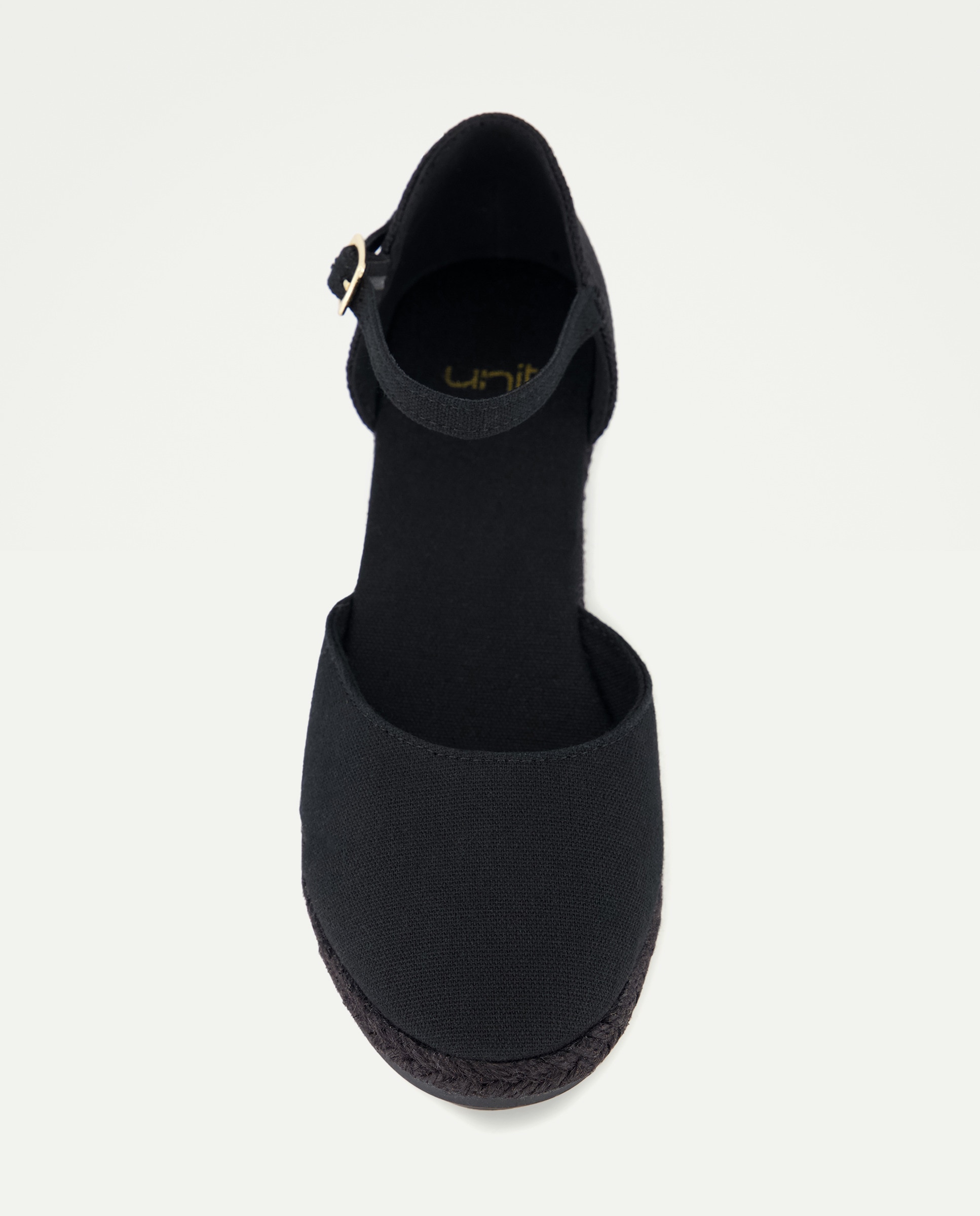 Alpargata con cuña y pulsera Negro-4