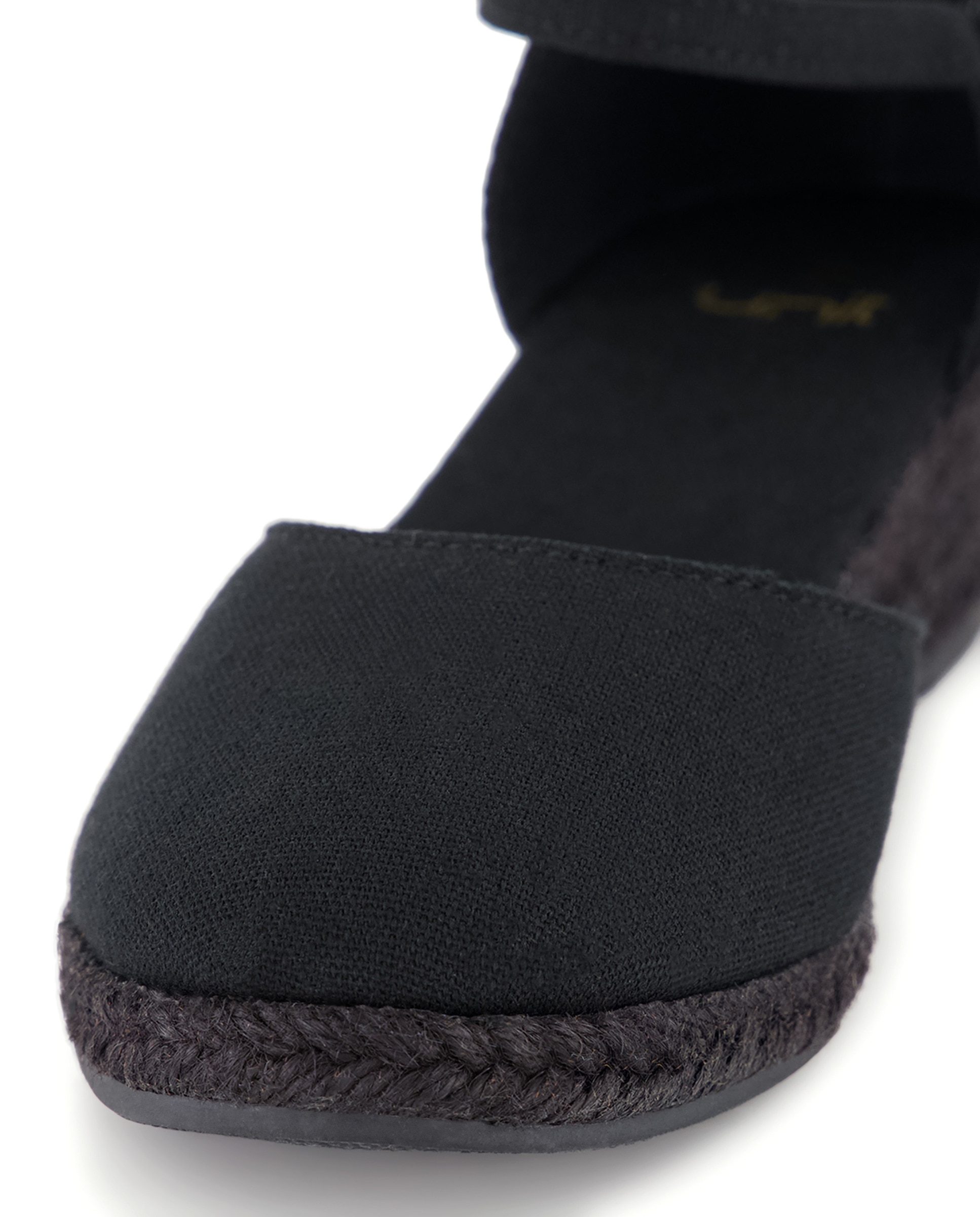 Alpargata con cuña y pulsera Negro-5