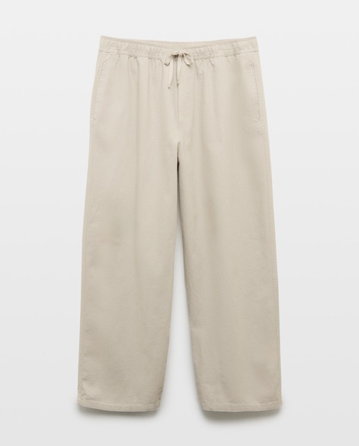 Imagem 0 de Calças Folgadas de Linho