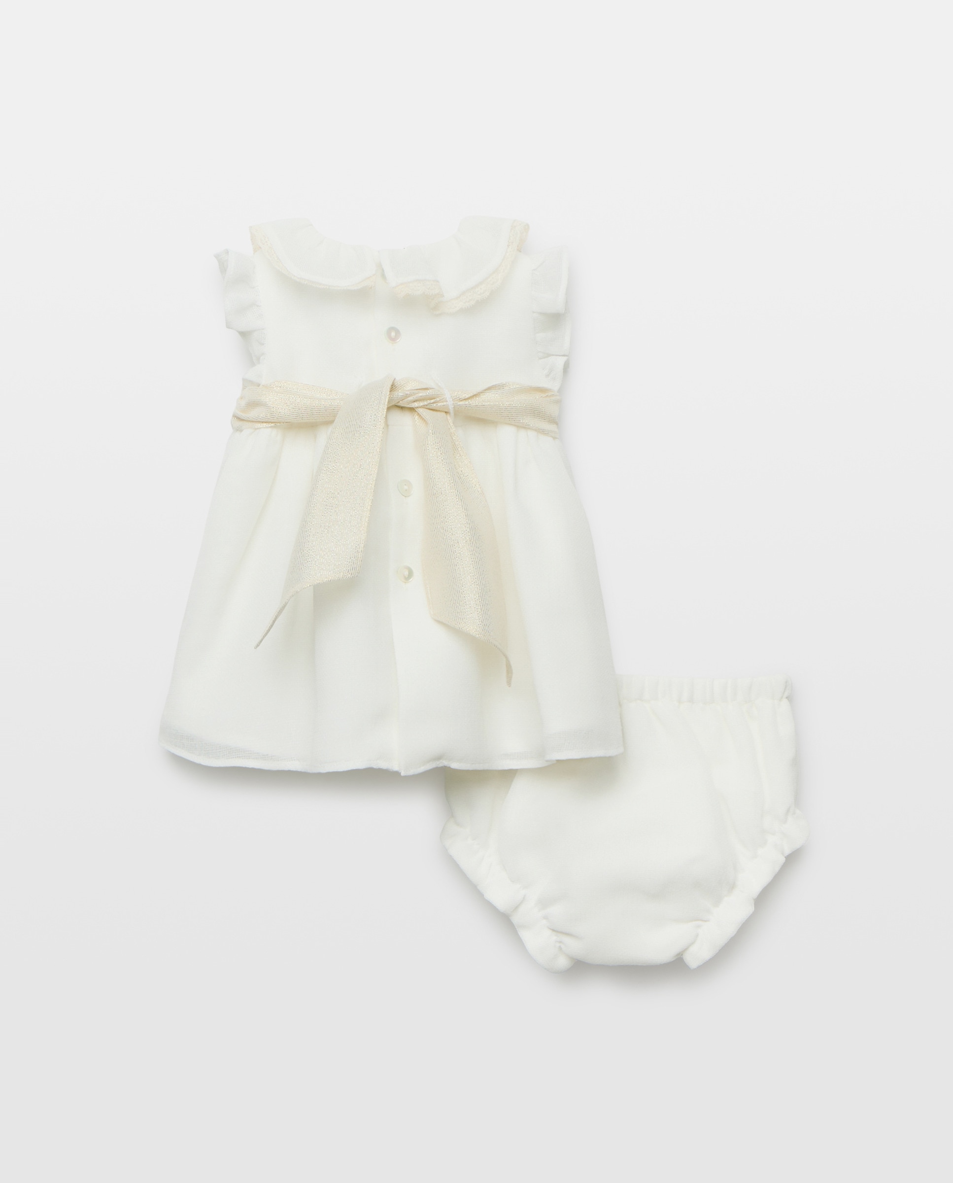 Vestido de Bebé com Estrutura e Faixa Coconut El Corte Inglés Cru-2