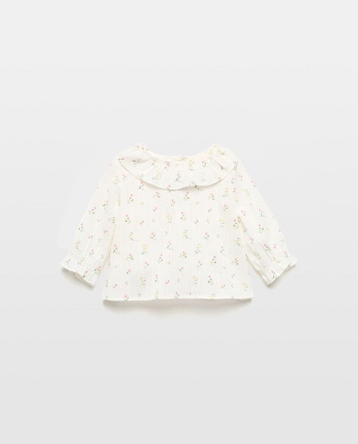 Imagem 0 de Camisola de Manga Comprida de Bebé com Gola e Estampado de Fantasia