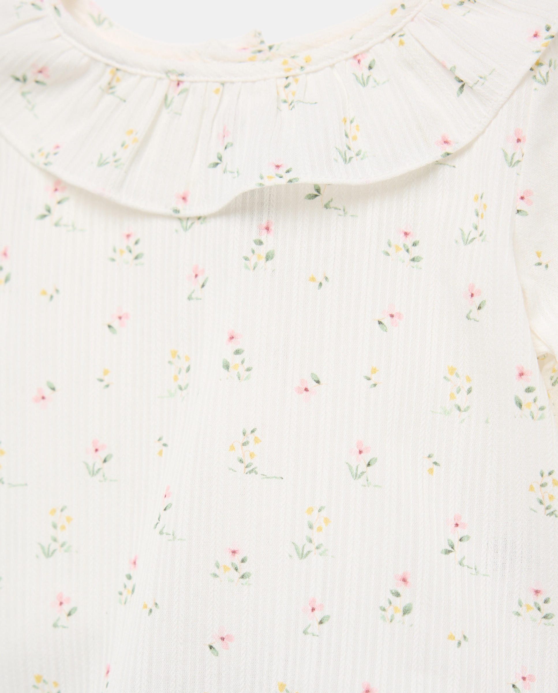 Camisola de Manga Comprida de Bebé com Gola e Estampado de Fantasia Rosa-3