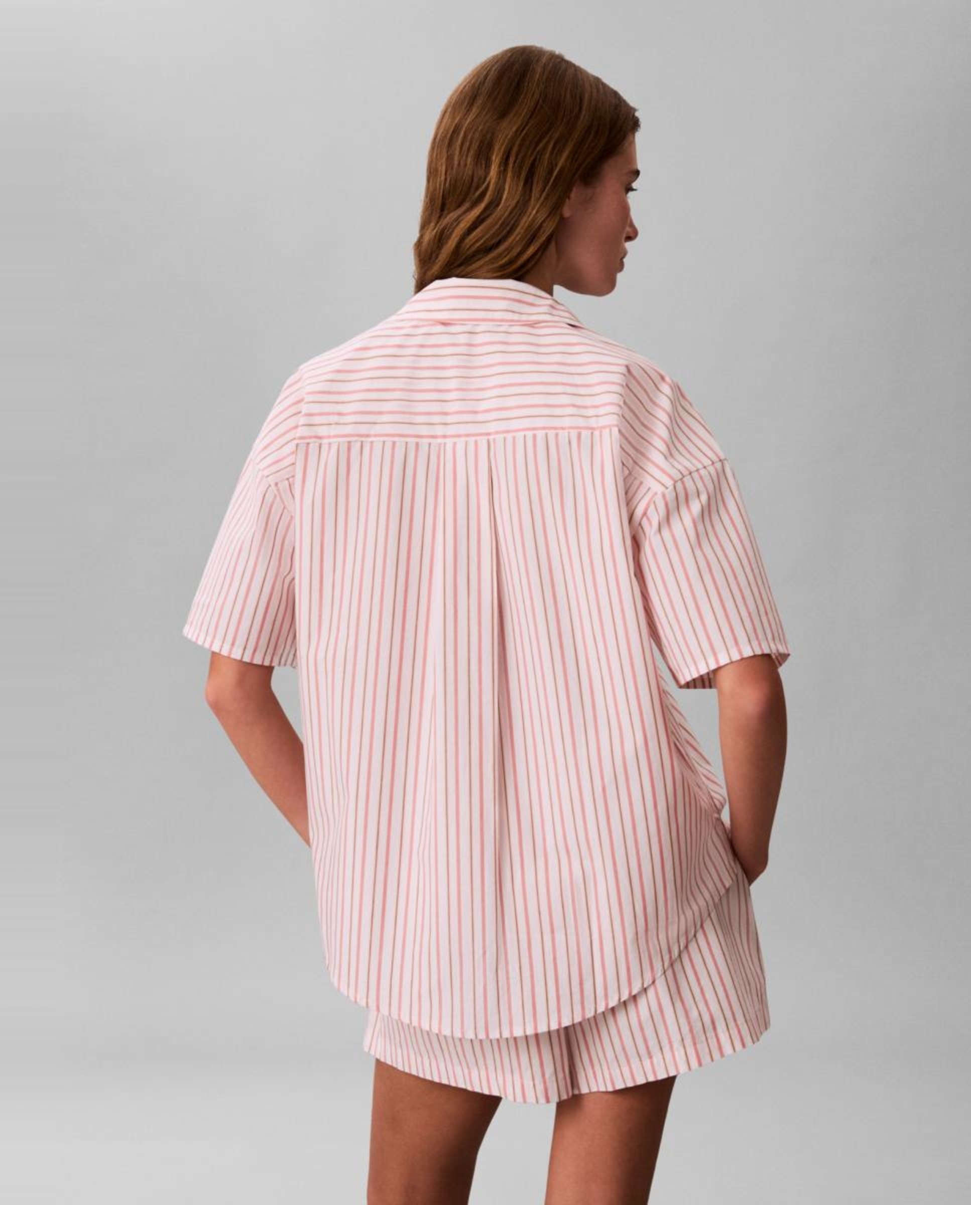 Camisa de Pijama Cotton Poplin Rosa-2