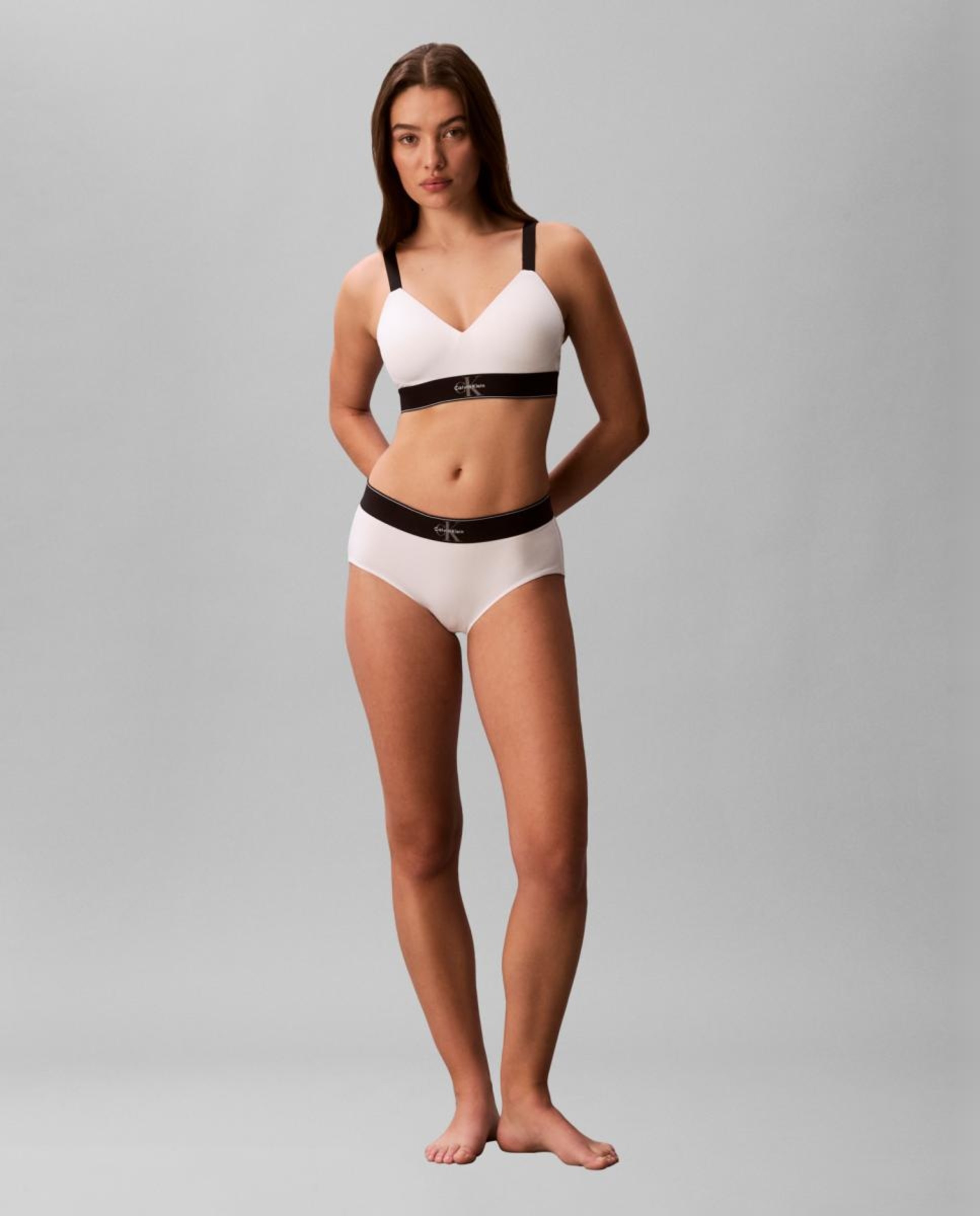 Soutien Bralette de Copa Moldada CK Graphic Branco-5