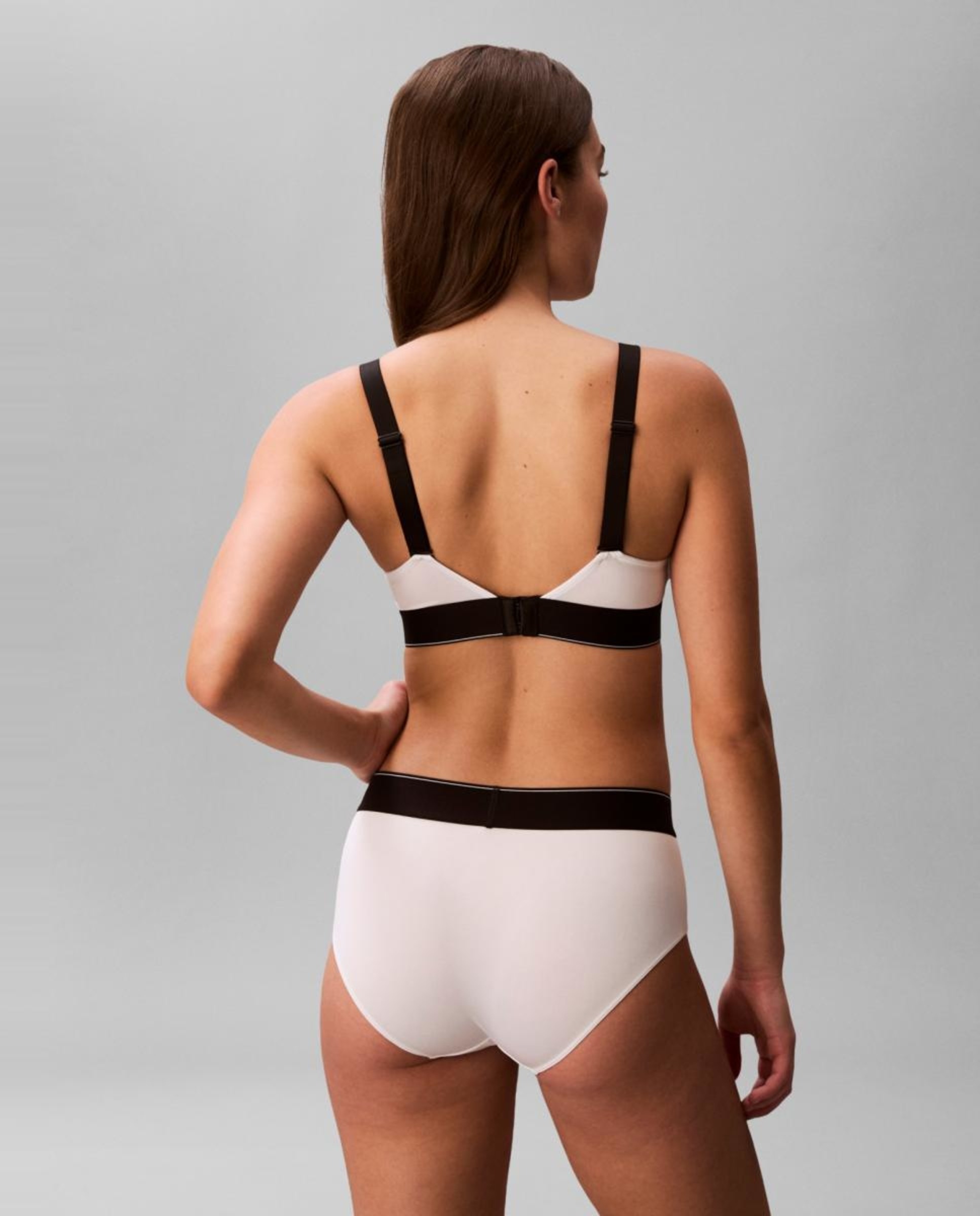Soutien Bralette de Copa Moldada CK Graphic Branco-2