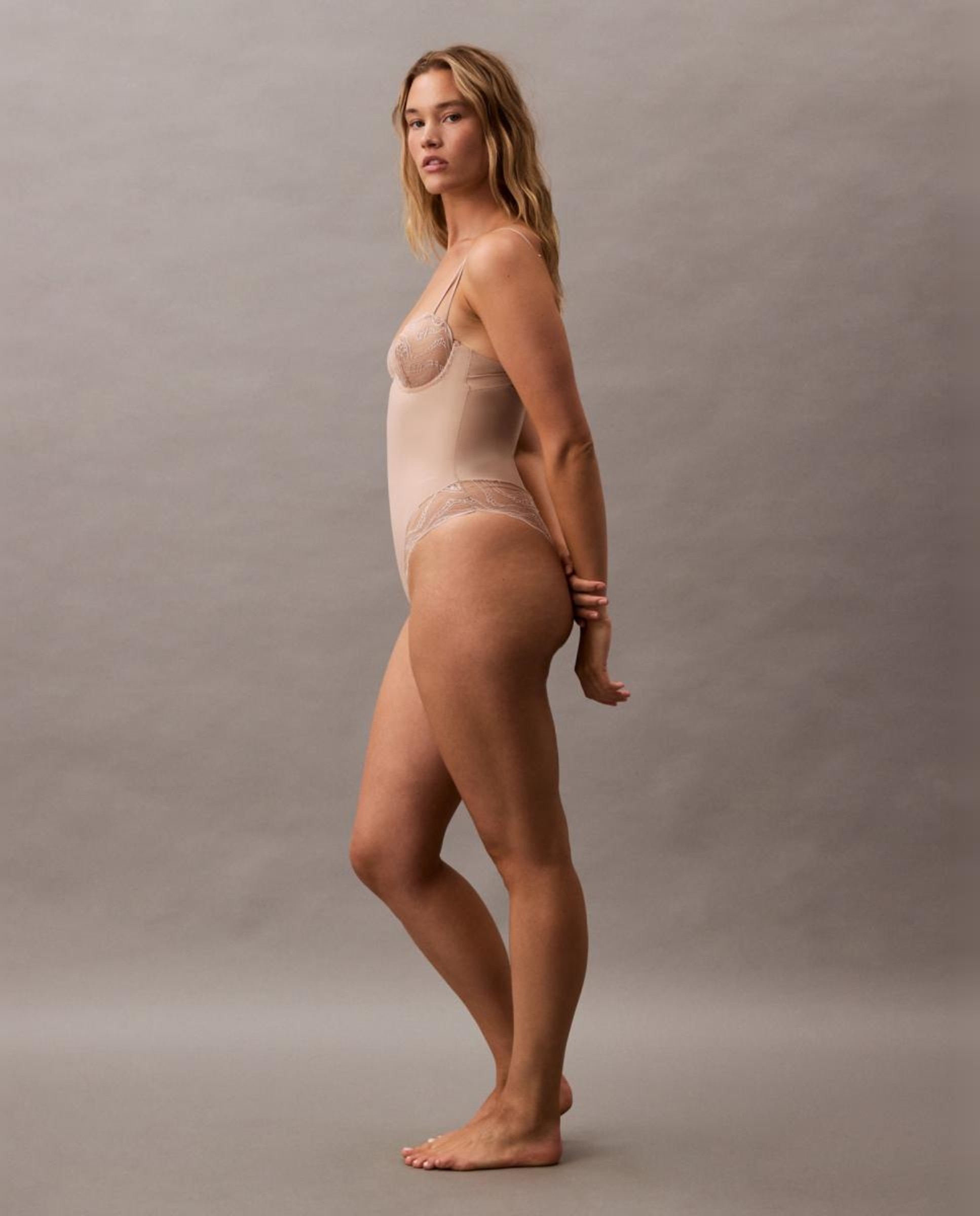 Body Adelgaçante Sensual Stretch Lace Natural-3