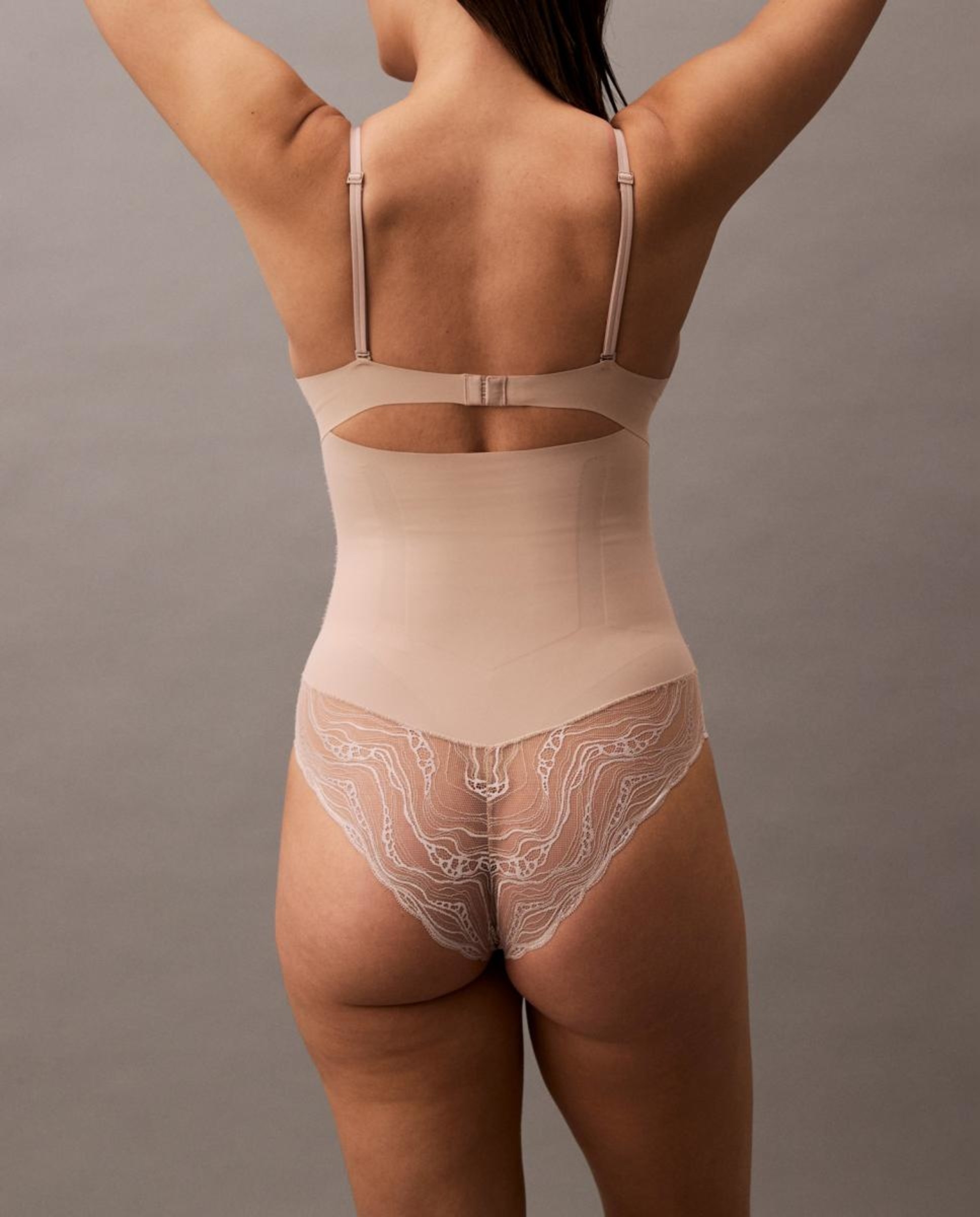 Body Adelgaçante Sensual Stretch Lace Natural-2