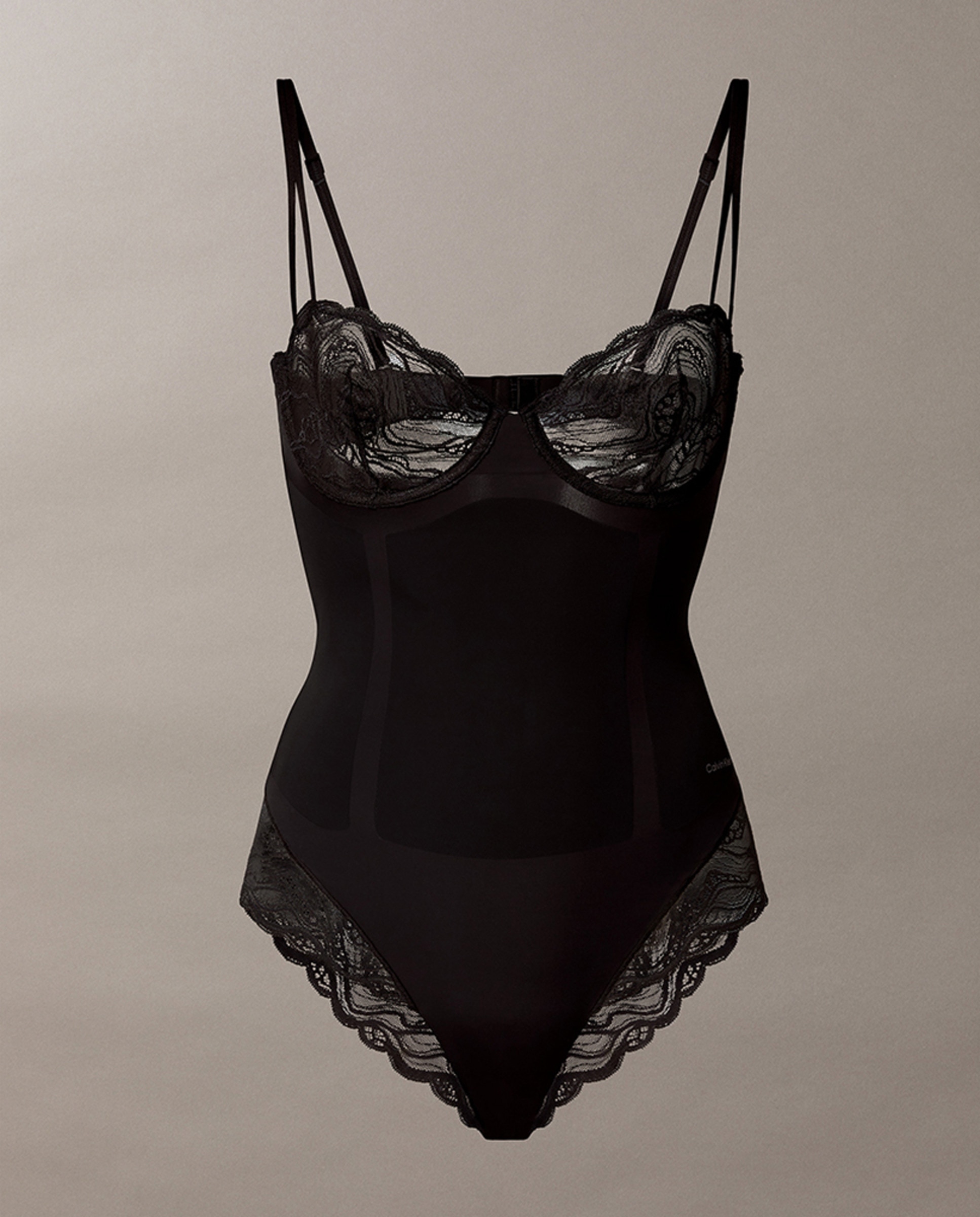 Body Adelgaçante Sensual Stretch Lace Preto-10