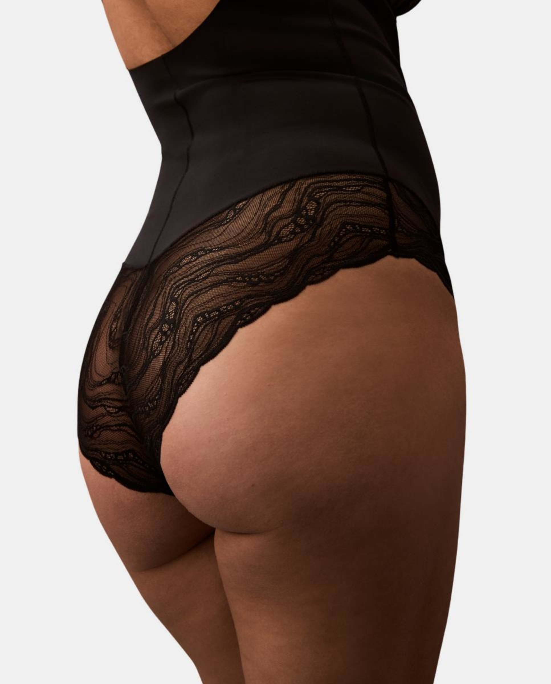 Body Adelgaçante Sensual Stretch Lace Preto-3