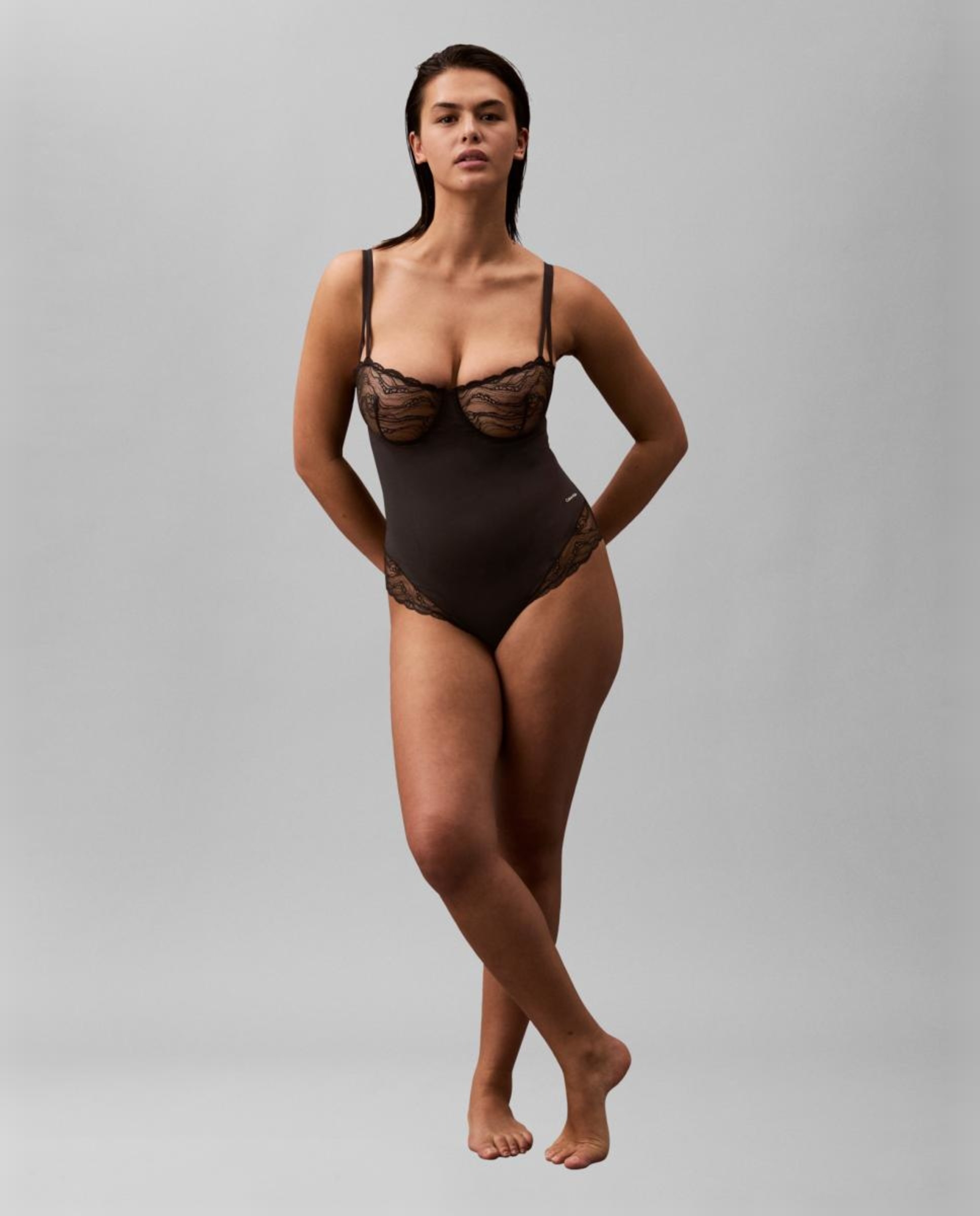 Body Adelgaçante Sensual Stretch Lace Preto-2