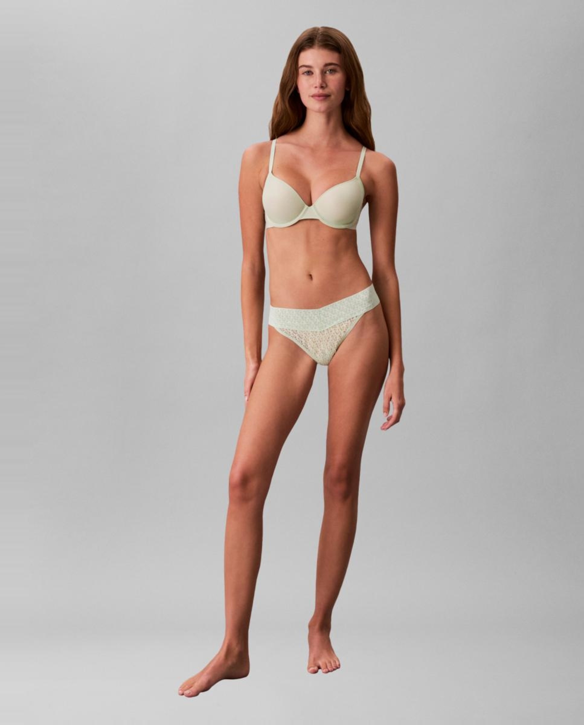 Tanga de Cintura Baixa Icon Logo Lace Verde-5