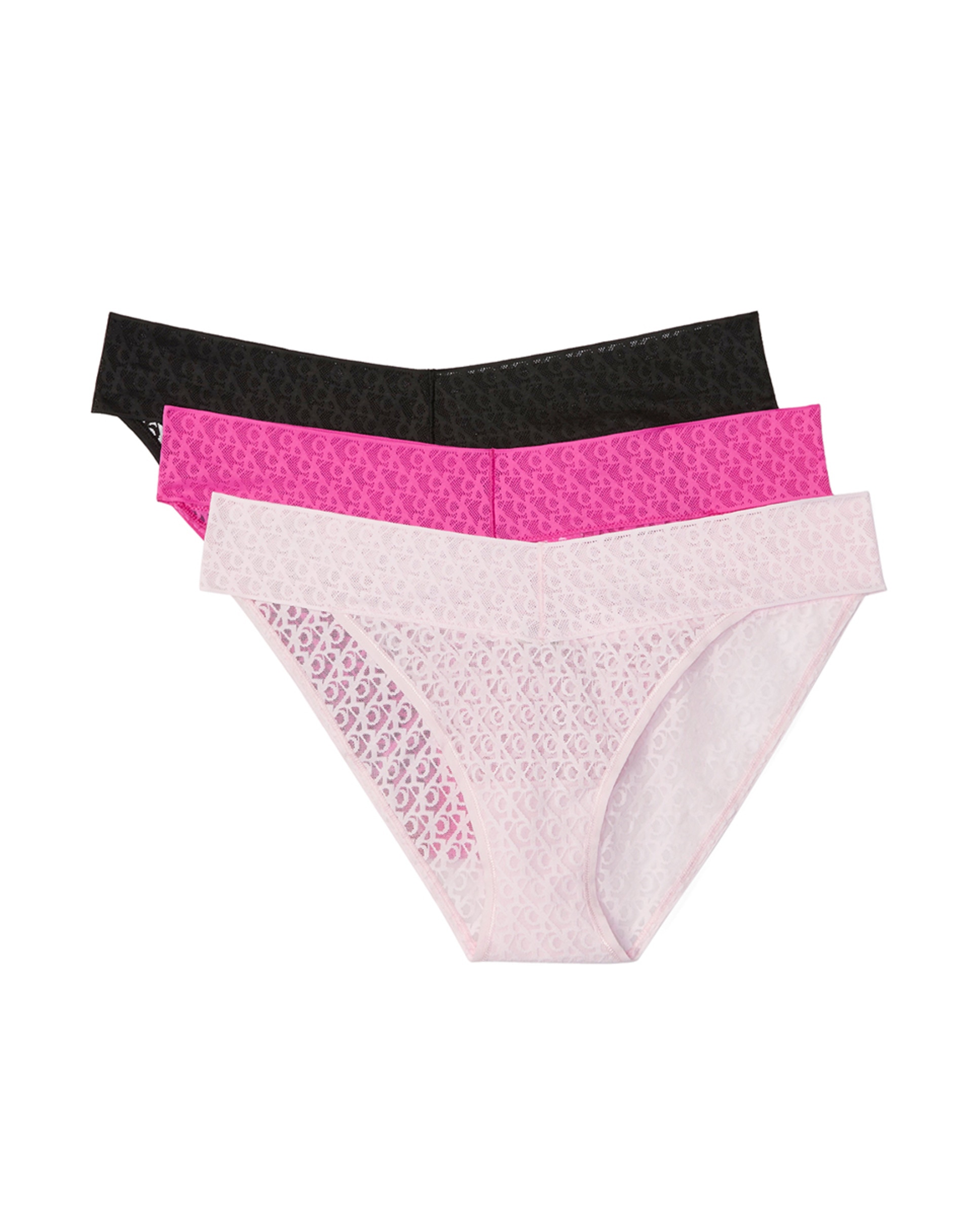 Pack de 3 Cuecas de Cintura Baixa Icon Logo Lace Multicolor-17