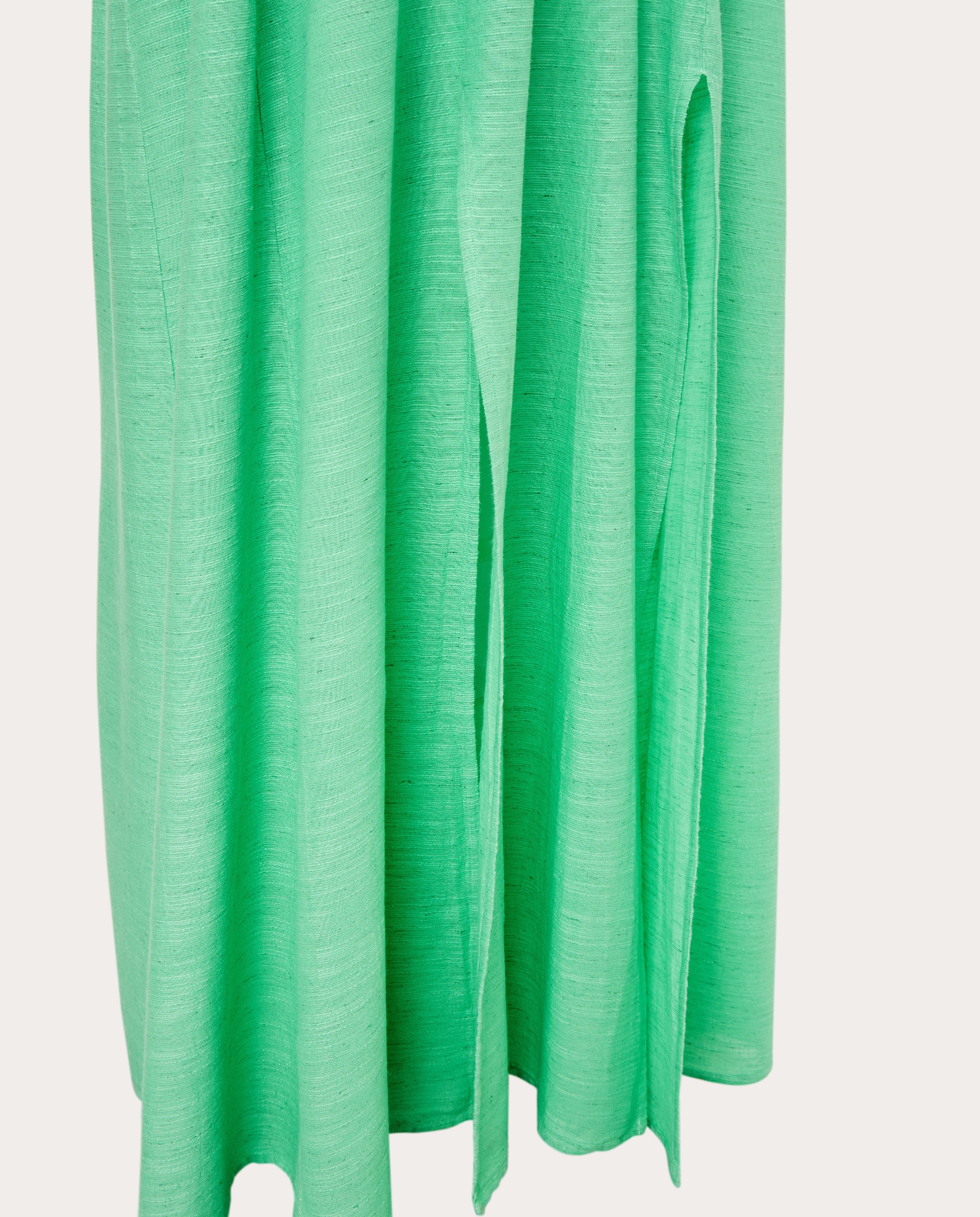 Kaftan Comprido de Algodão Verde-4