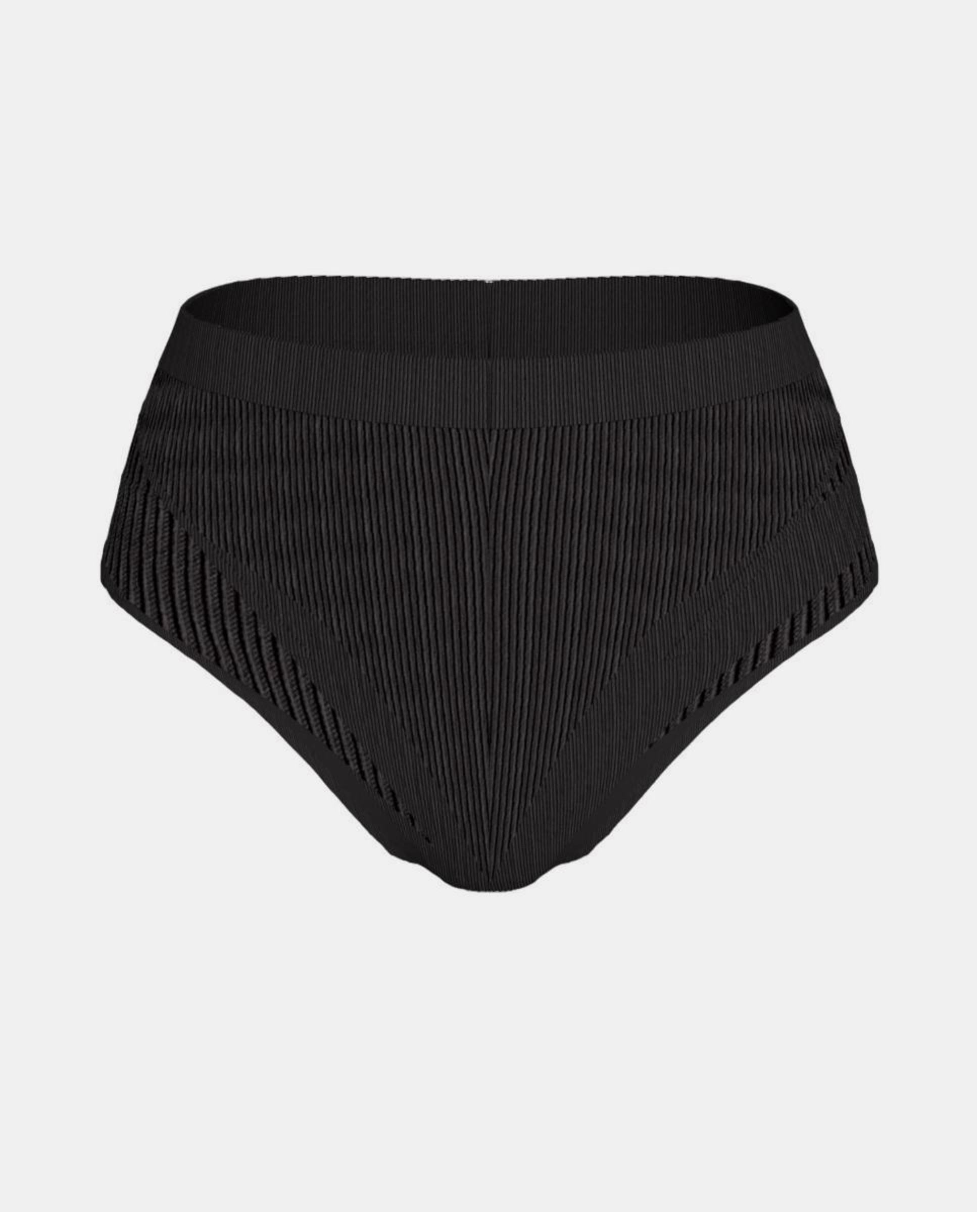 Parte de Baixo de Biquíni Shapewear com Cintura Subida Preto-5