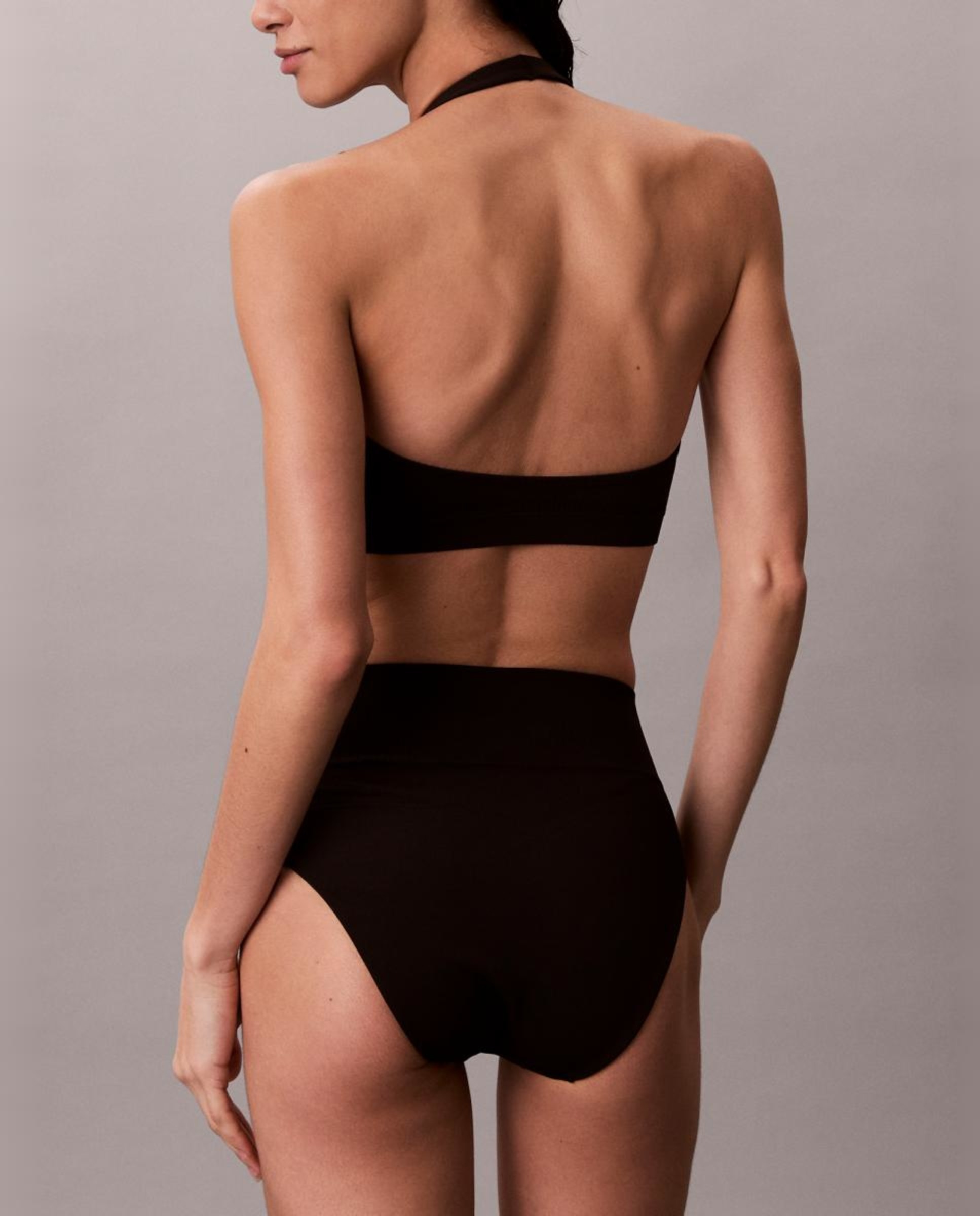 Parte de Baixo de Biquíni Shapewear com Cintura Subida Preto-4